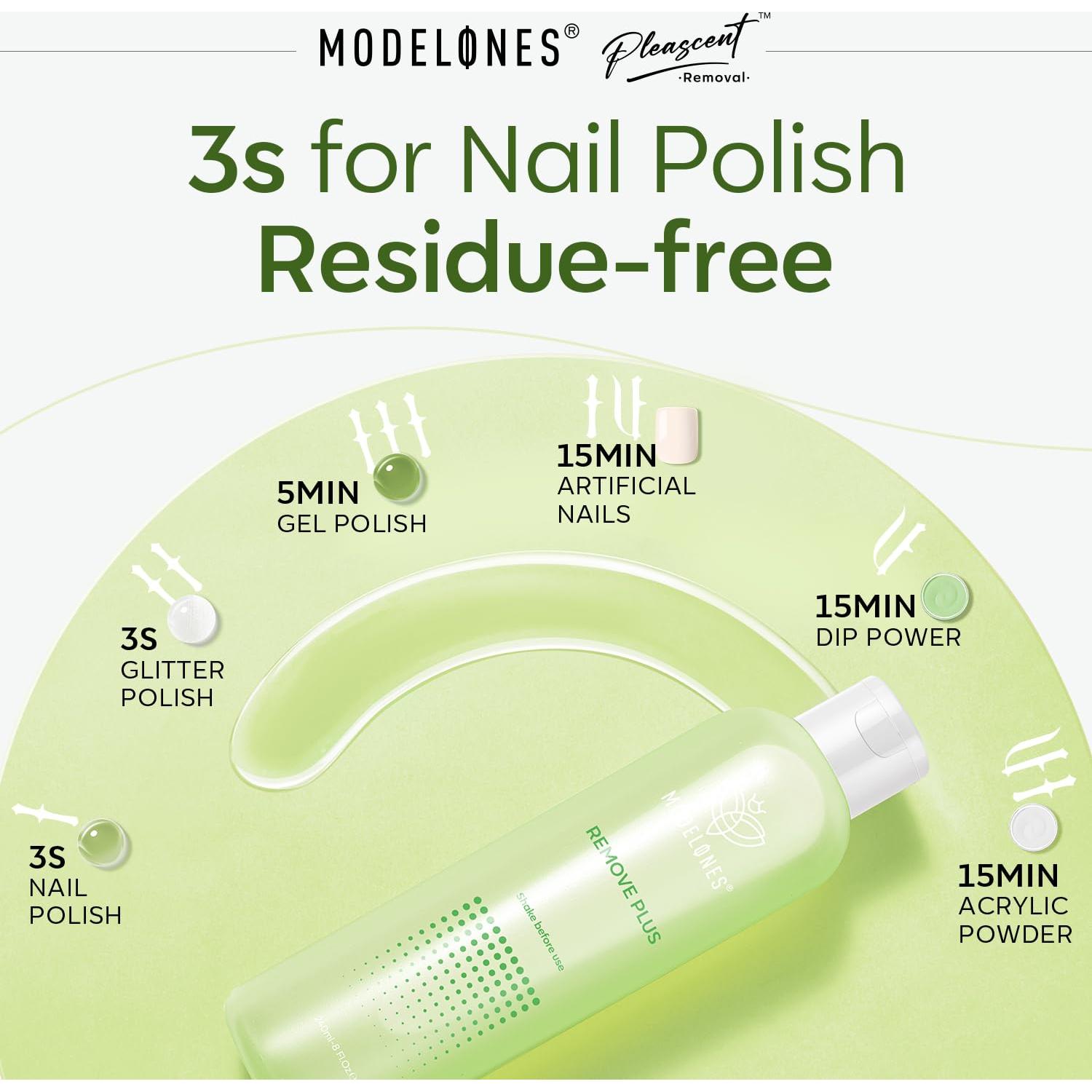 Removedor de Esmalte de Uñas Modelones 236.6 ml con Aceite de Jojoba