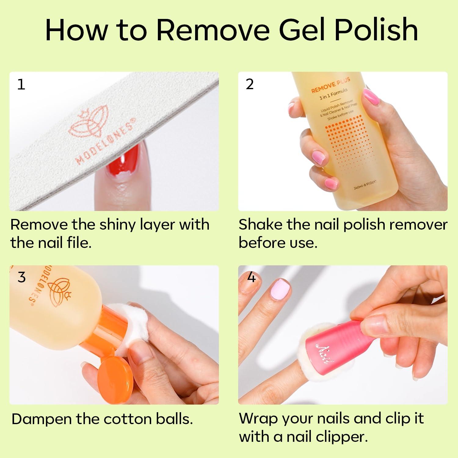 Removedor de Esmalte de Uñas Modelones 236.6 ml con Aceite de Jojoba