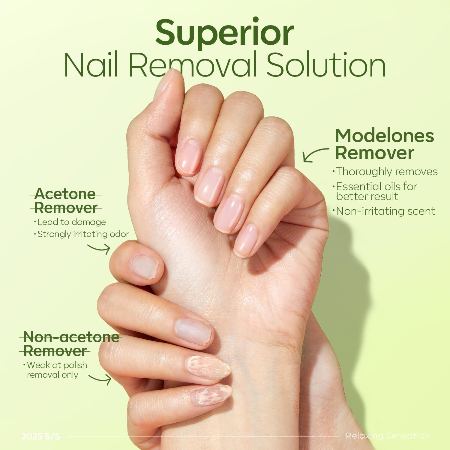 Removedor de Esmalte de Uñas Modelones 236.6 ml con Aceite de Jojoba