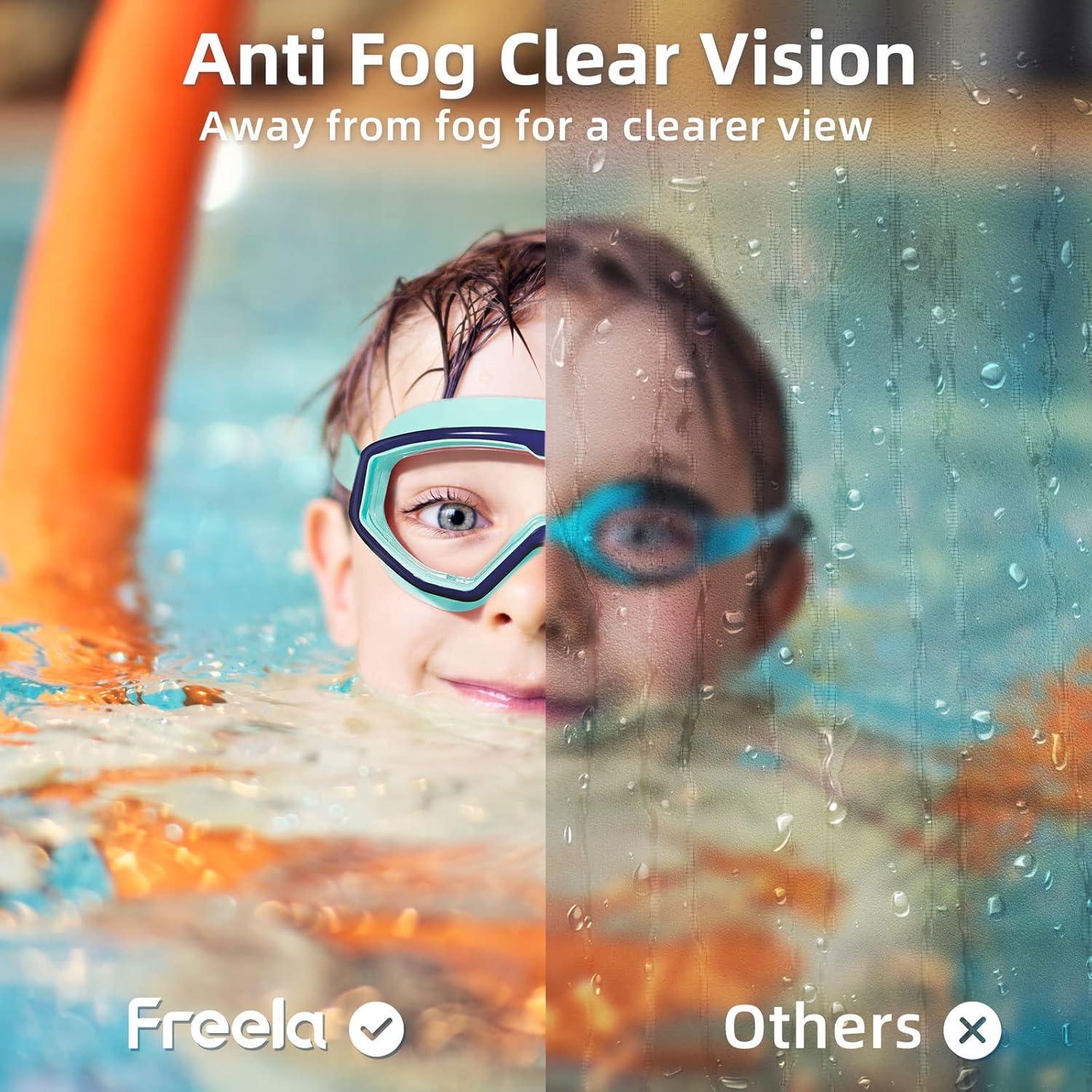 Gafas de Natación Freela para Niños 3-15 Años Antivaho UV