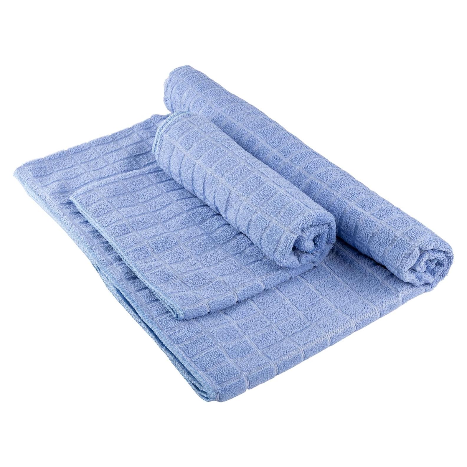 Juego de Toallas de Yoga y Gimnasio Wakeman - 2 Piezas Azul