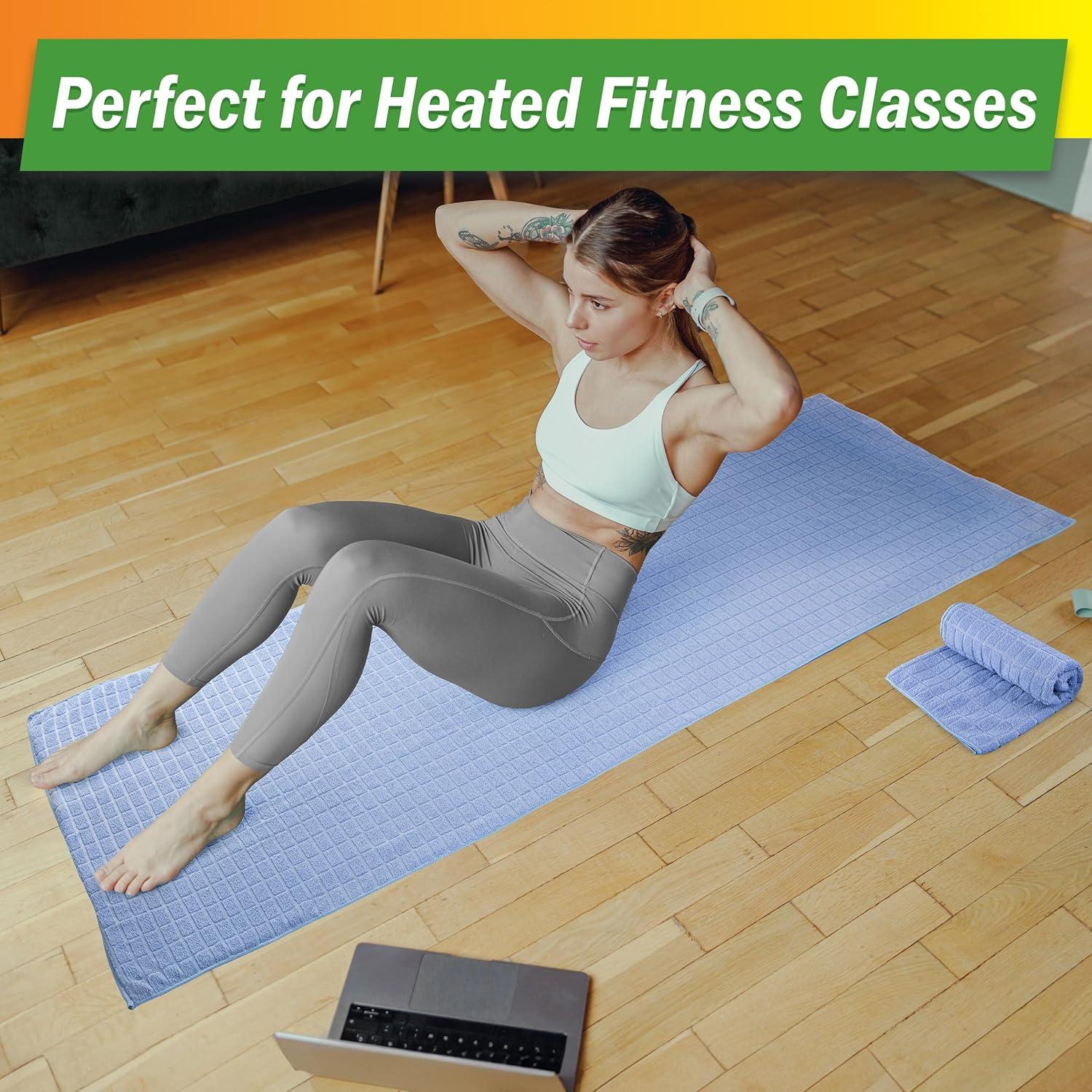 Juego de Toallas de Yoga y Gimnasio Wakeman - 2 Piezas Azul