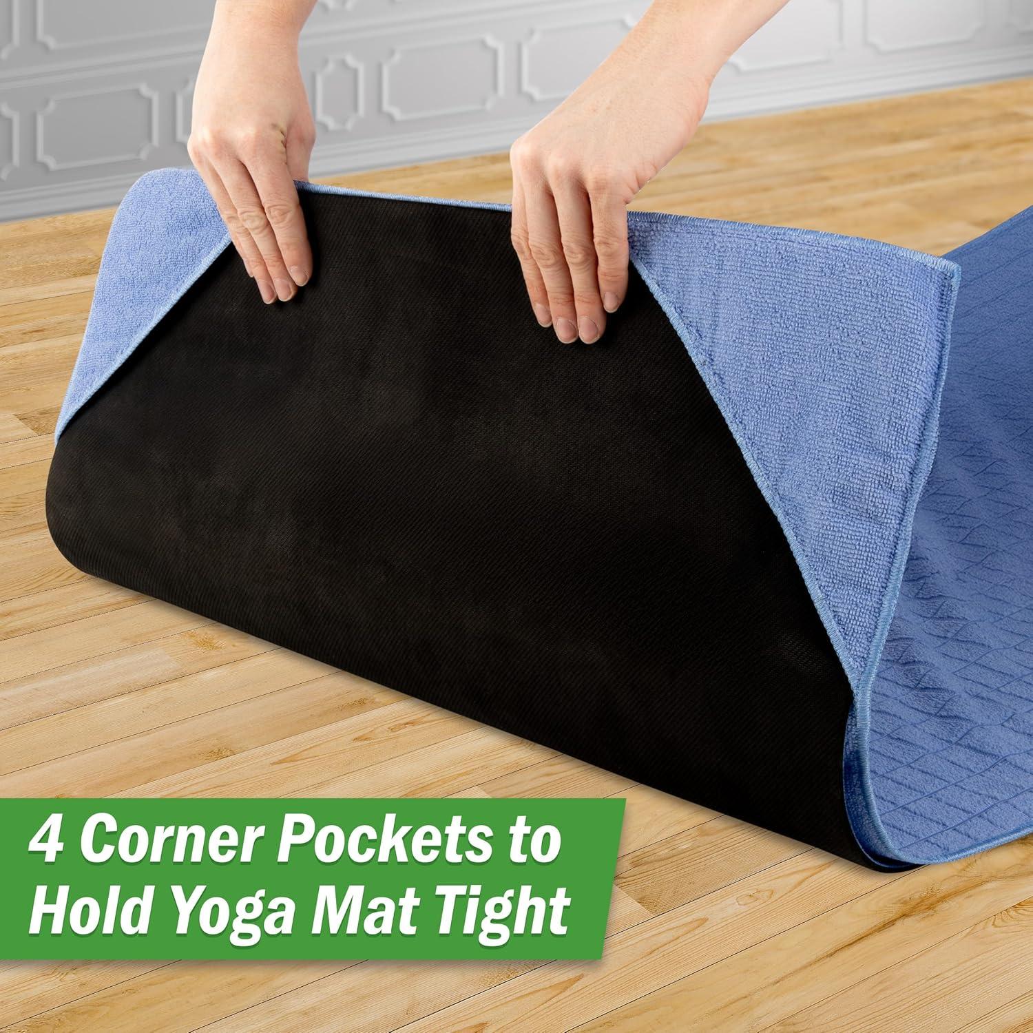 Juego de Toallas de Yoga y Gimnasio Wakeman - 2 Piezas Azul