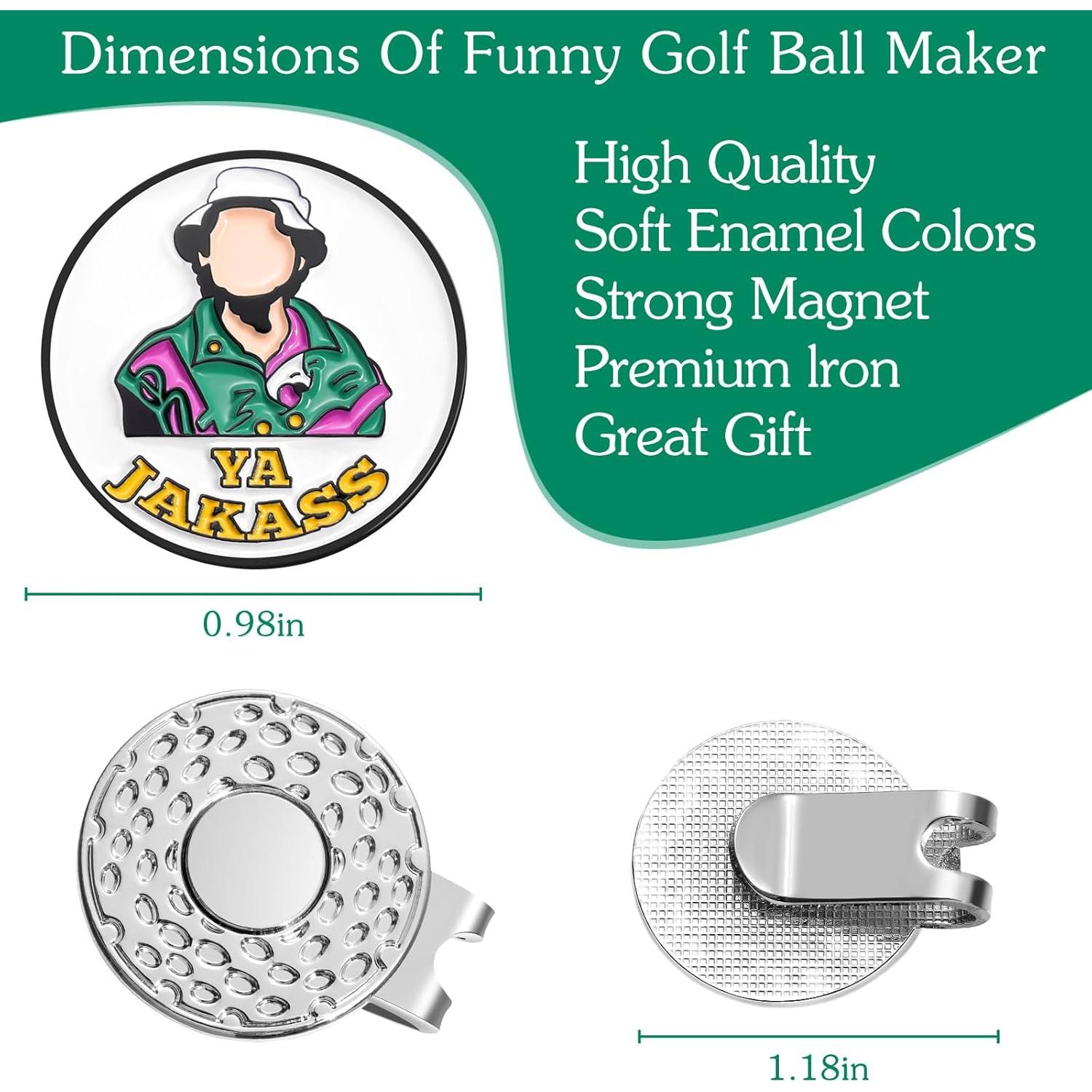 Clips Magnéticos de Sombrero Jecten con 5 Marcadores de Golf