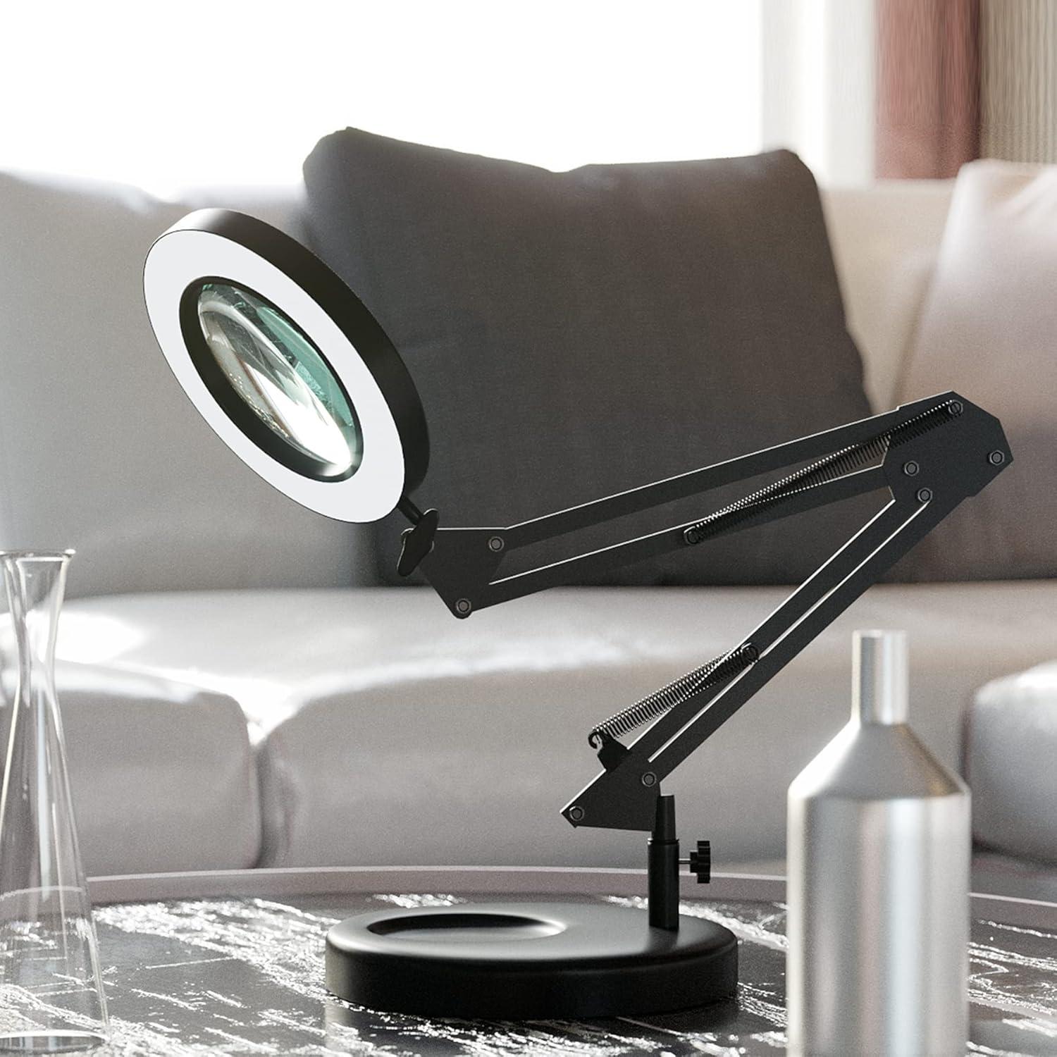 Lámpara de Aumento LED HITTI 12X con Lente de Vidrio 4.2"