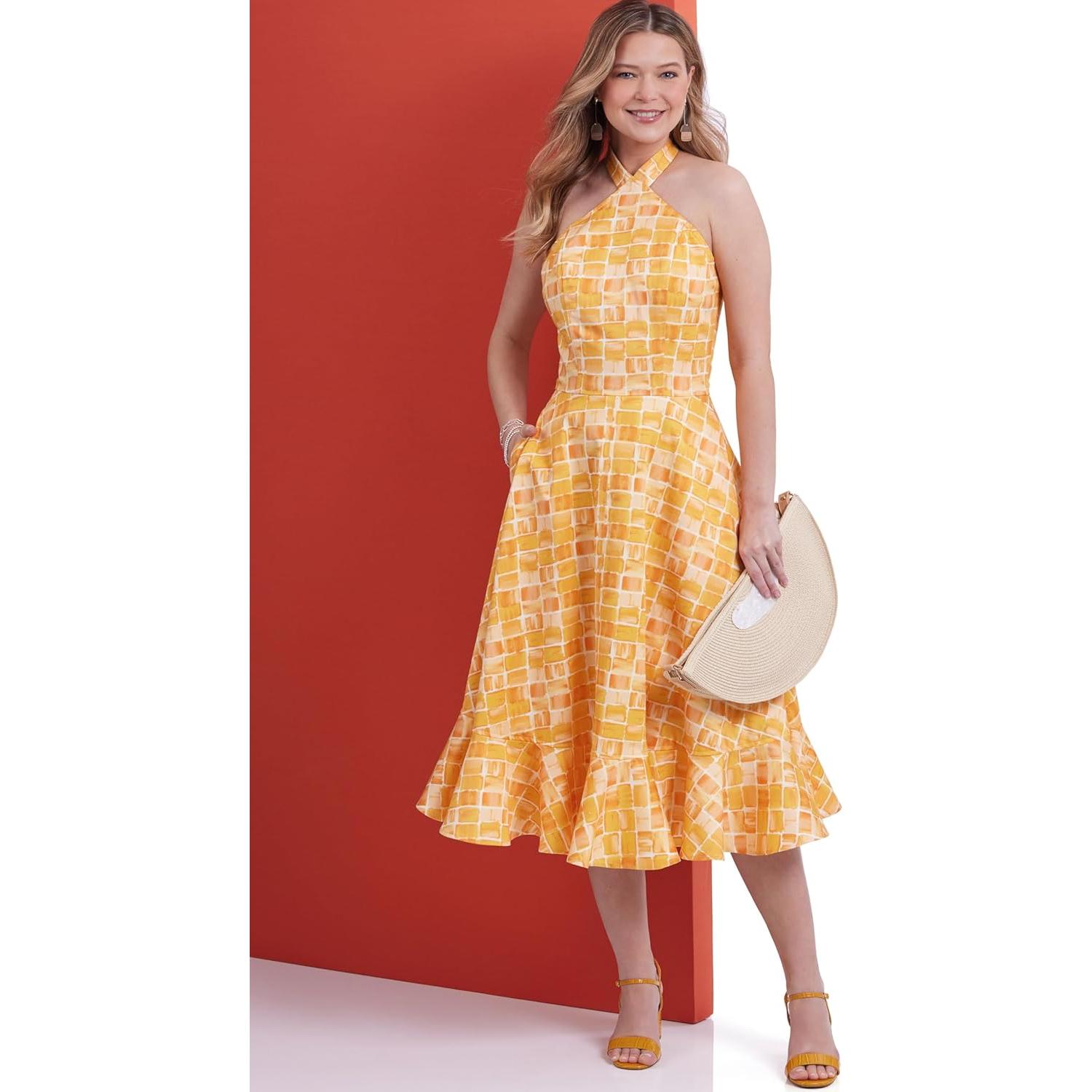 Patrón de Costura Vestido Halter Butterick B6942 Tallas 8-16