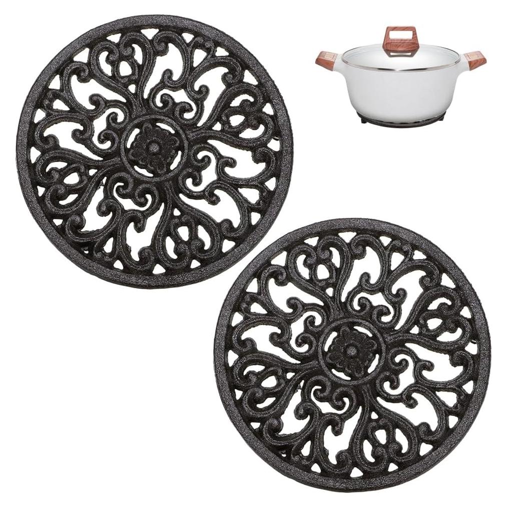 Soportes Redondos de Hierro Fundido Sumnacon 17 cm - 2 Pcs
