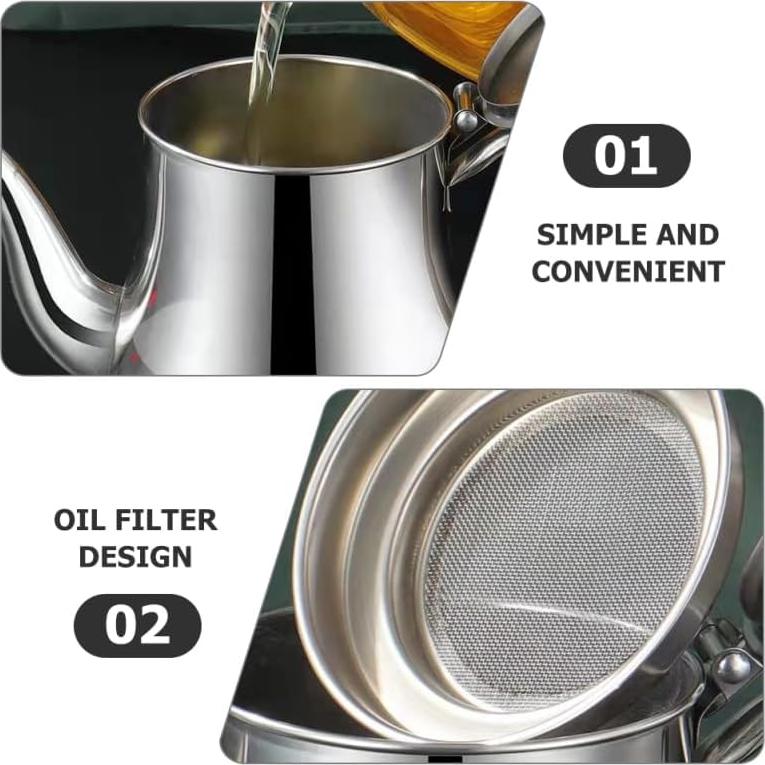 Tanque de Almacenamiento de Aceite Cabilock 300ml Acero Inoxidable