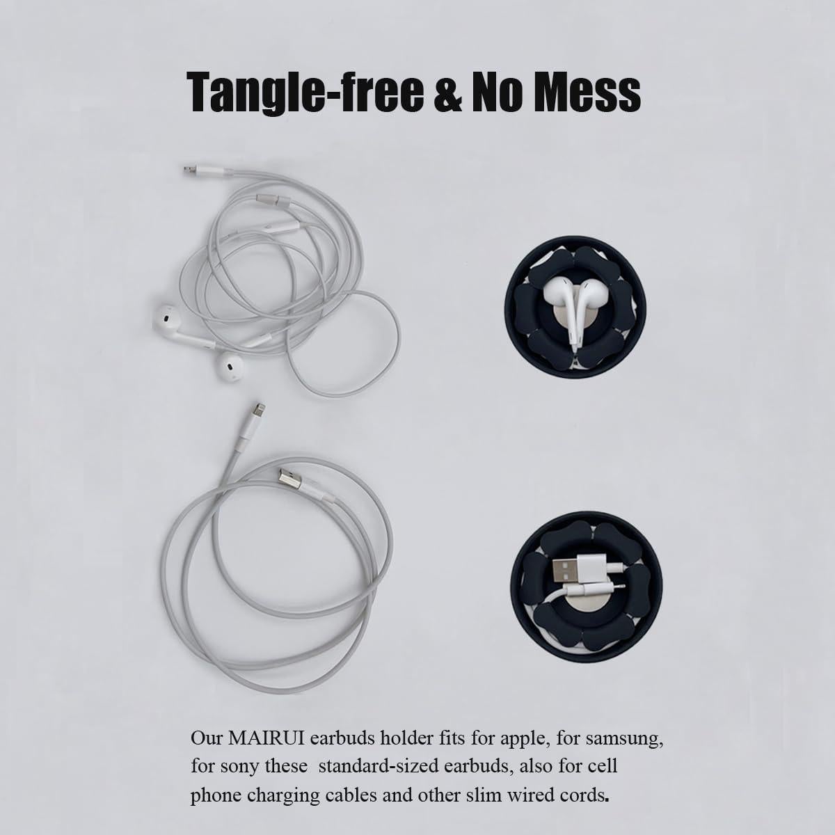 Estuche Organizador de Auriculares MAIRUI 2 Piezas Negro