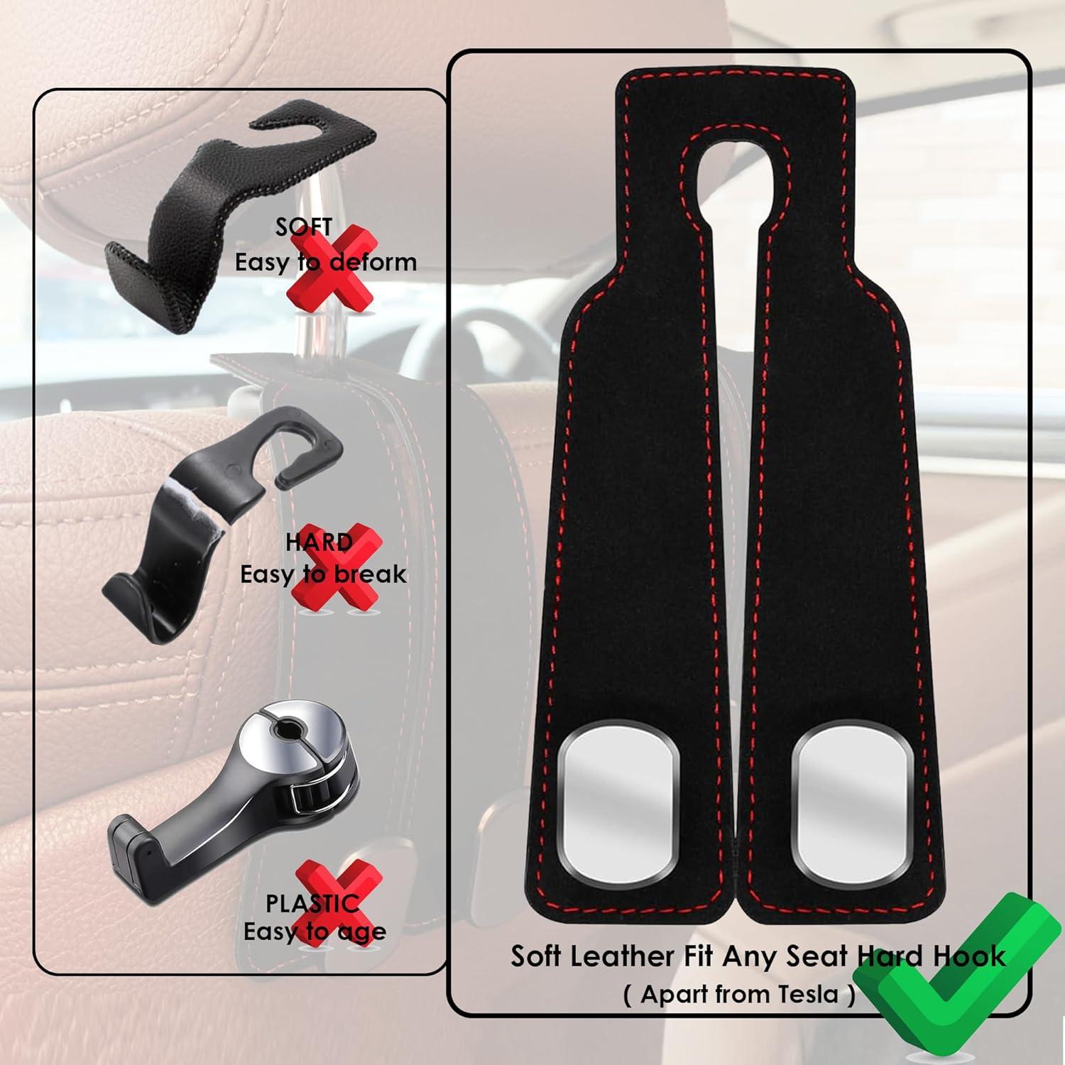 Gancho para bolso de coche ANDOLAB Doble Gancho Negro 1 Paquete