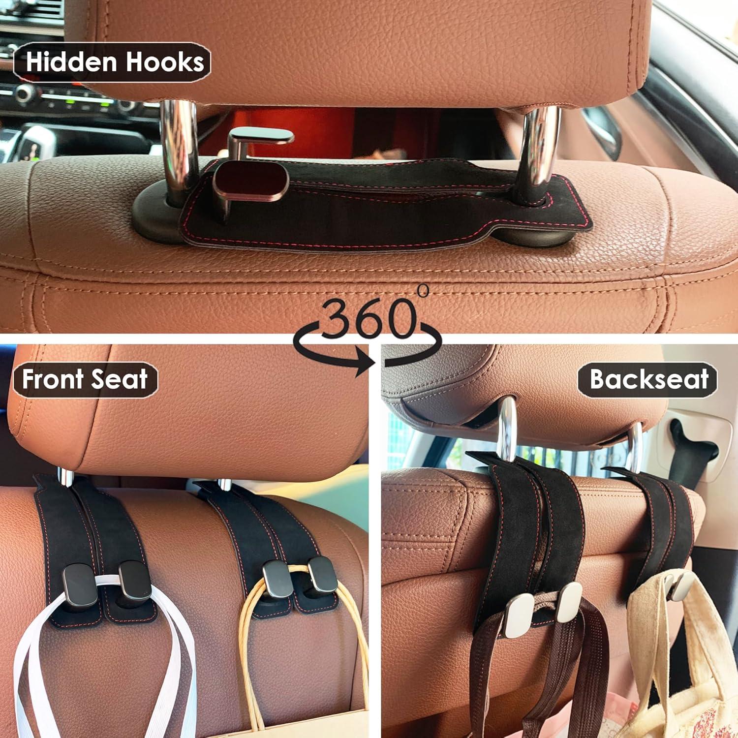 Gancho para bolso de coche ANDOLAB Doble Gancho Negro 1 Paquete