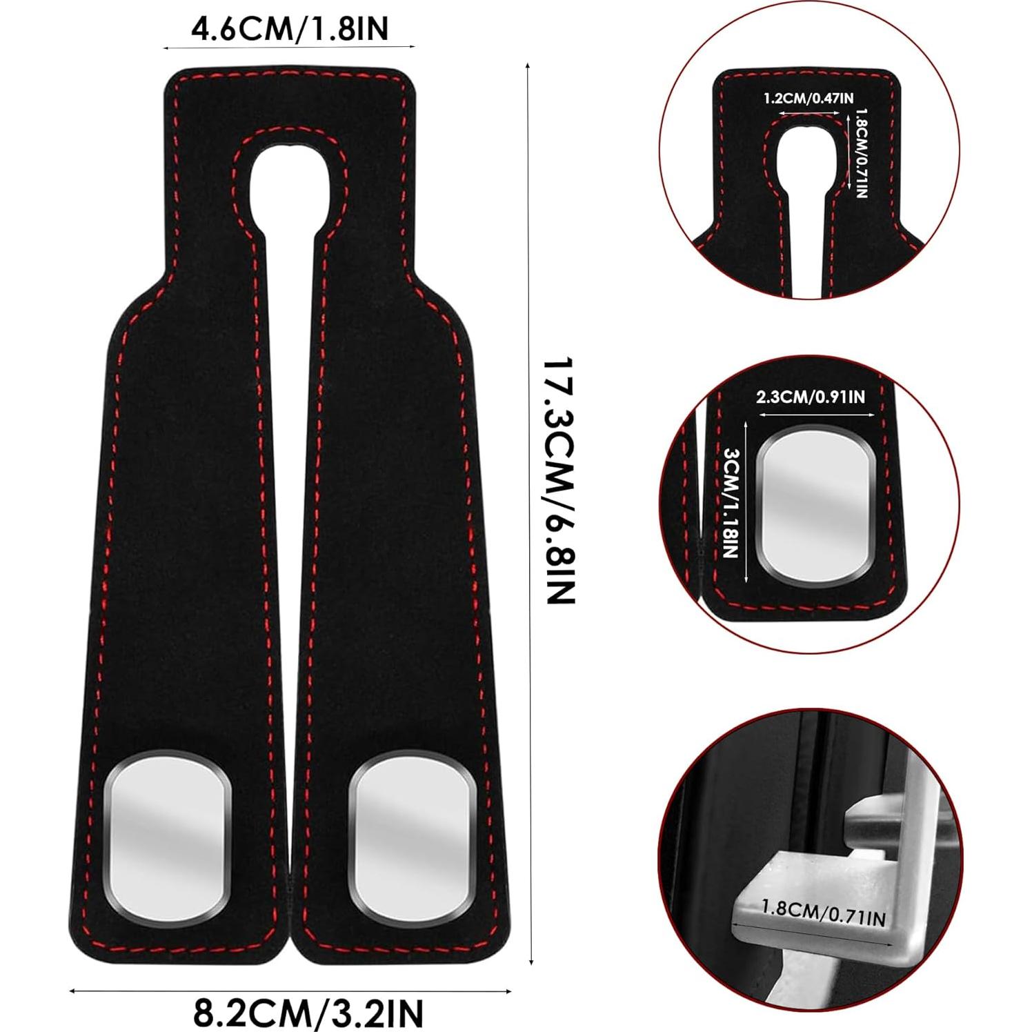 Gancho para bolso de coche ANDOLAB Doble Gancho Negro 1 Paquete