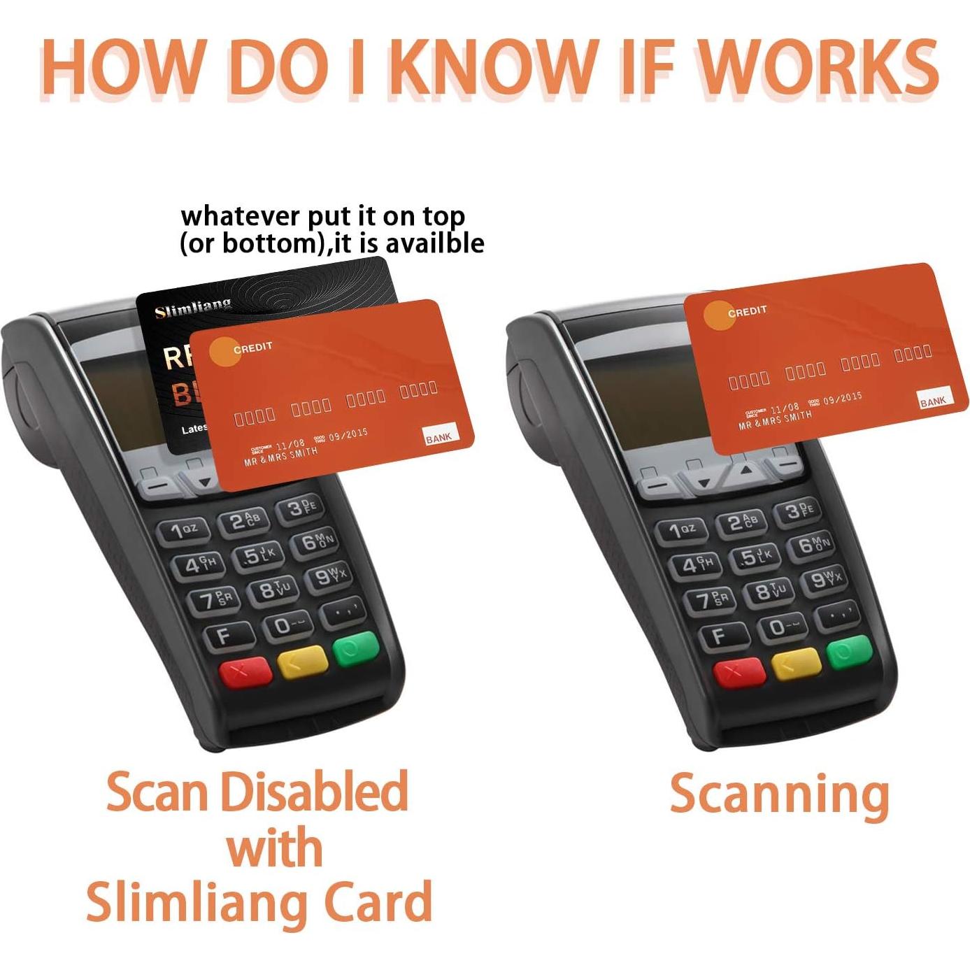 Paquete de 4 Tarjetas Antirrobo RFID Slimliang Oro