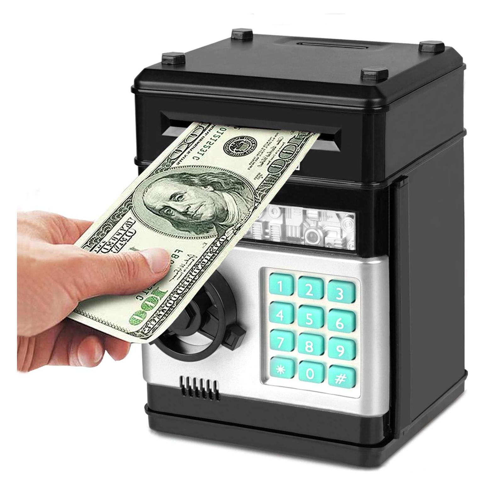 Banco Electrónico Adevena Mini ATM para Niños con Contraseña