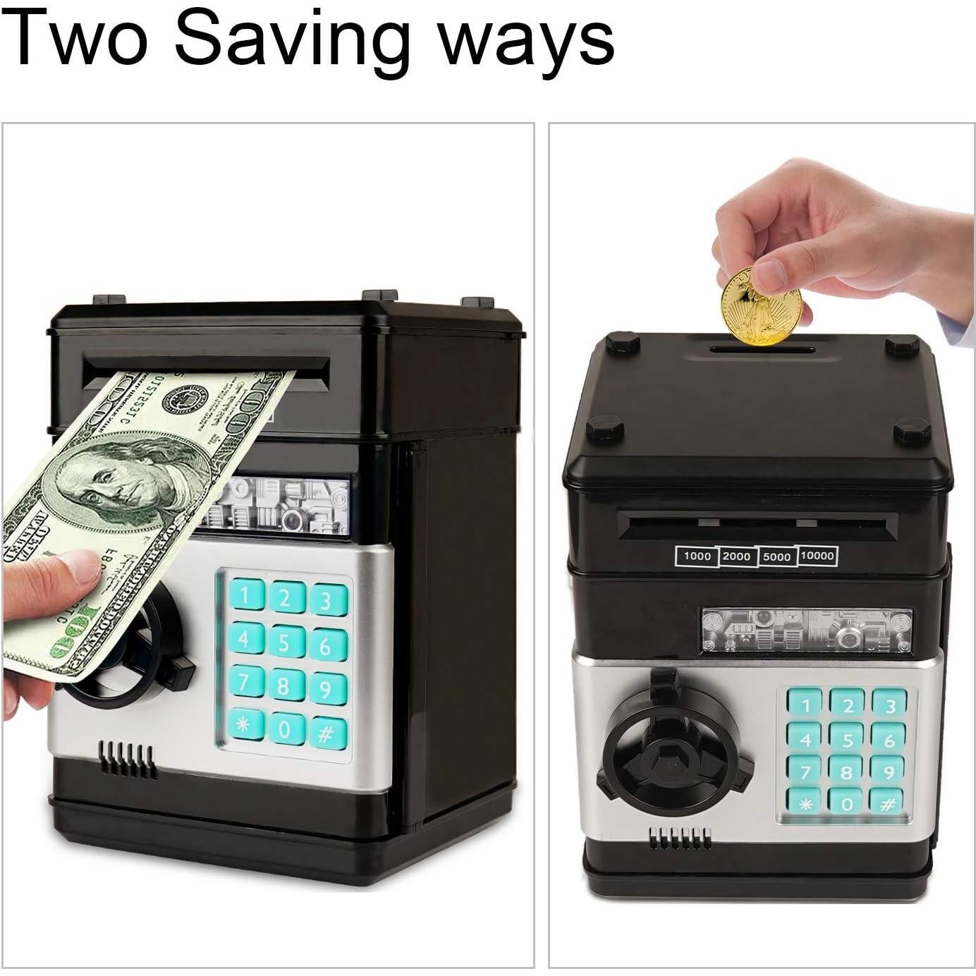 Banco Electrónico Adevena Mini ATM para Niños con Contraseña