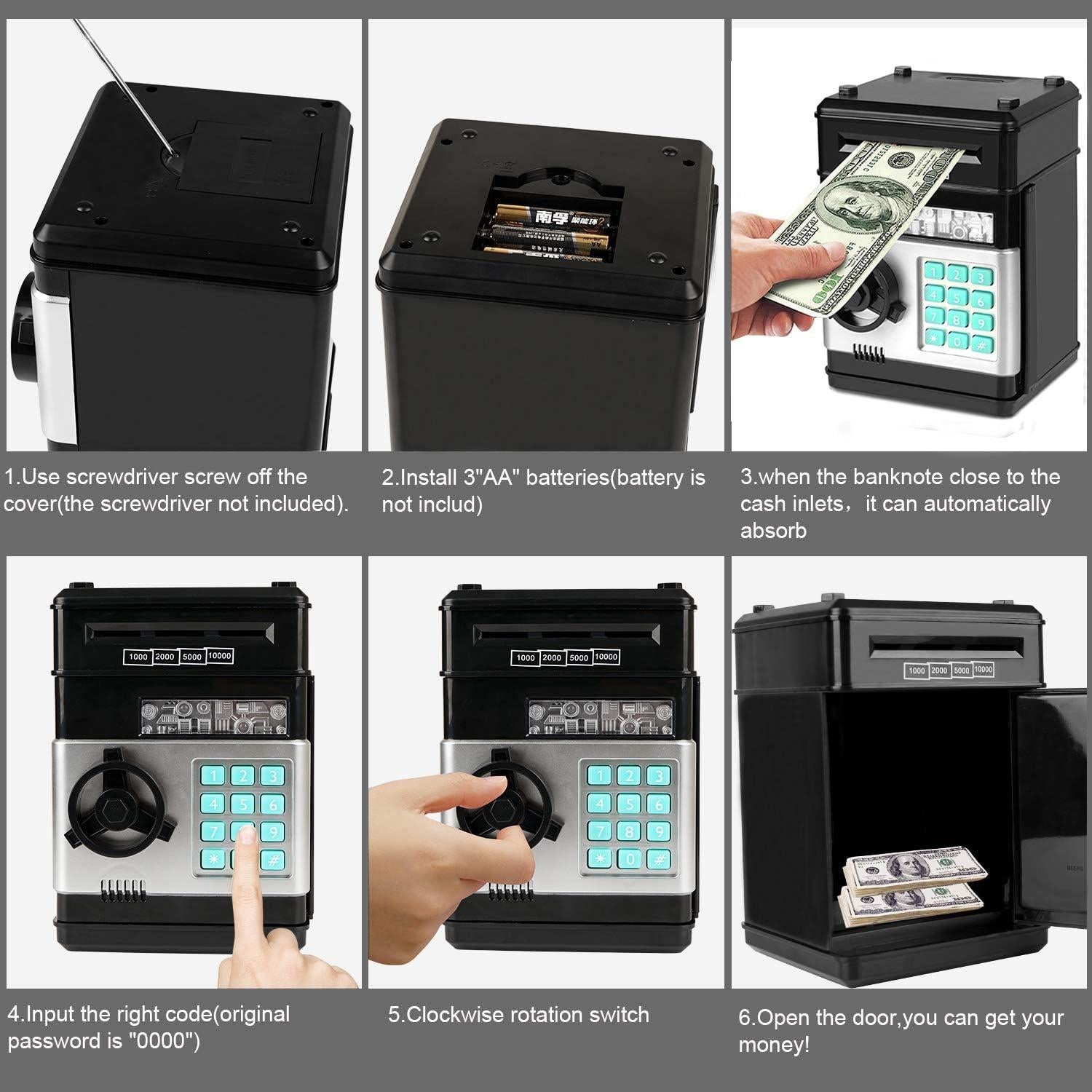 Banco Electrónico Adevena Mini ATM para Niños con Contraseña