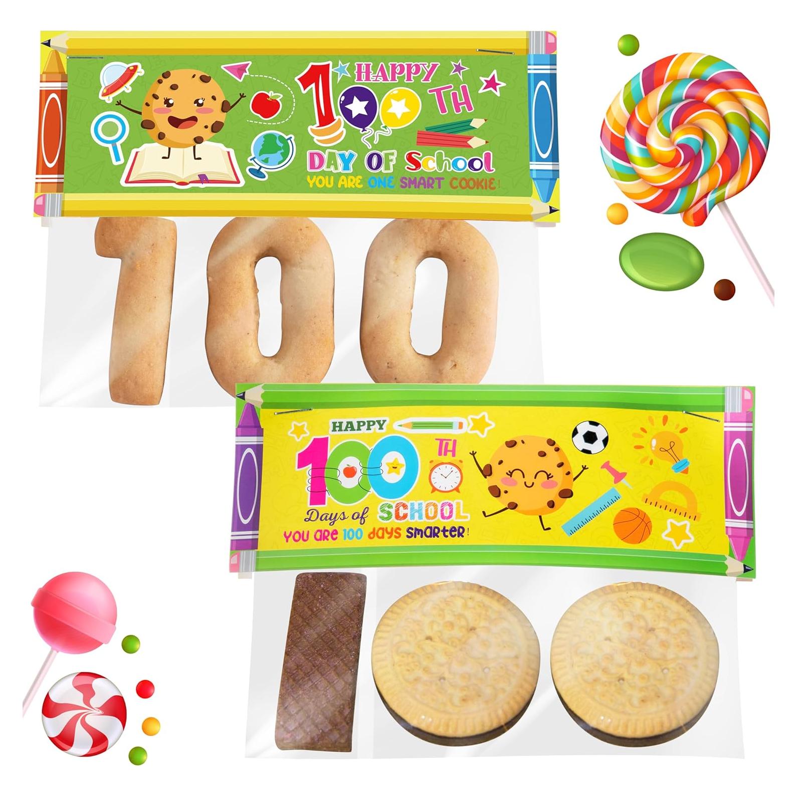 Set 46 Trat Bag Toppers y Tarjetas K1tpde 100 Días de Escuela