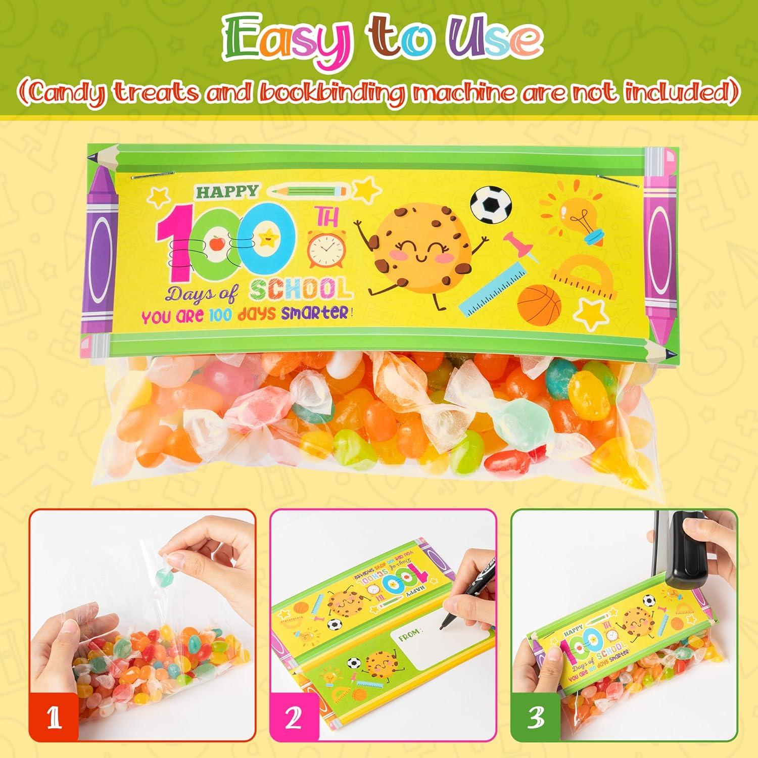 Set 46 Trat Bag Toppers y Tarjetas K1tpde 100 Días de Escuela