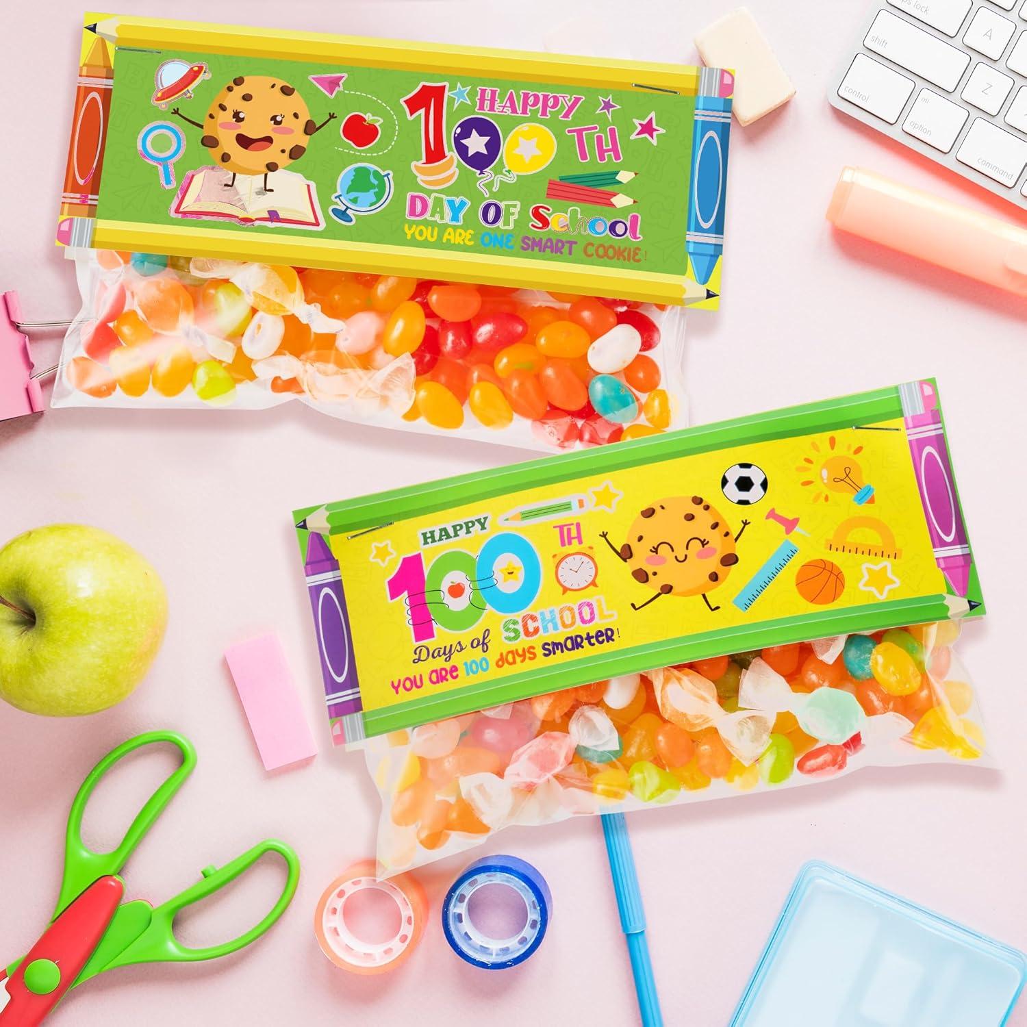 Set 46 Trat Bag Toppers y Tarjetas K1tpde 100 Días de Escuela