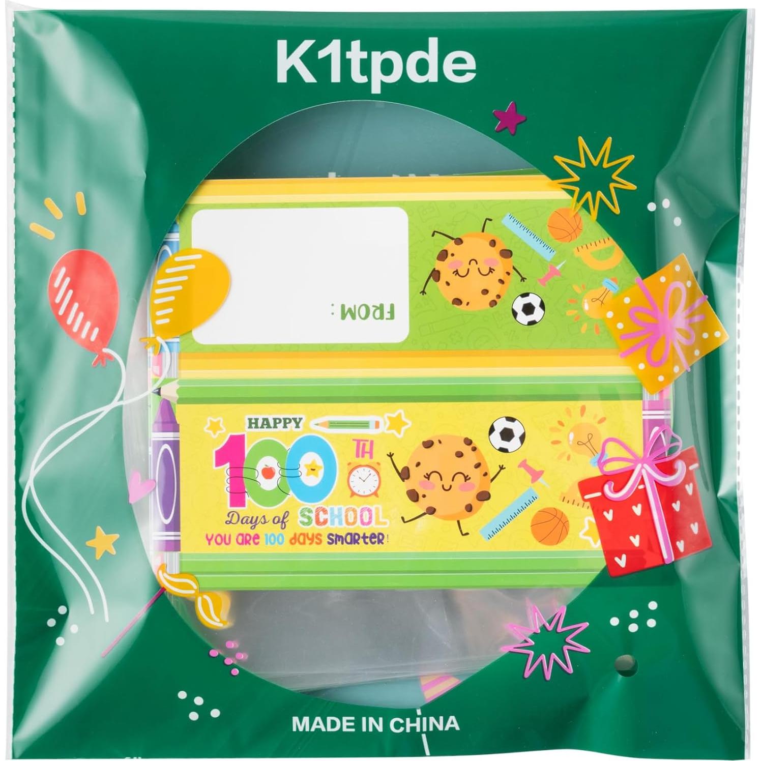 Set 46 Trat Bag Toppers y Tarjetas K1tpde 100 Días de Escuela