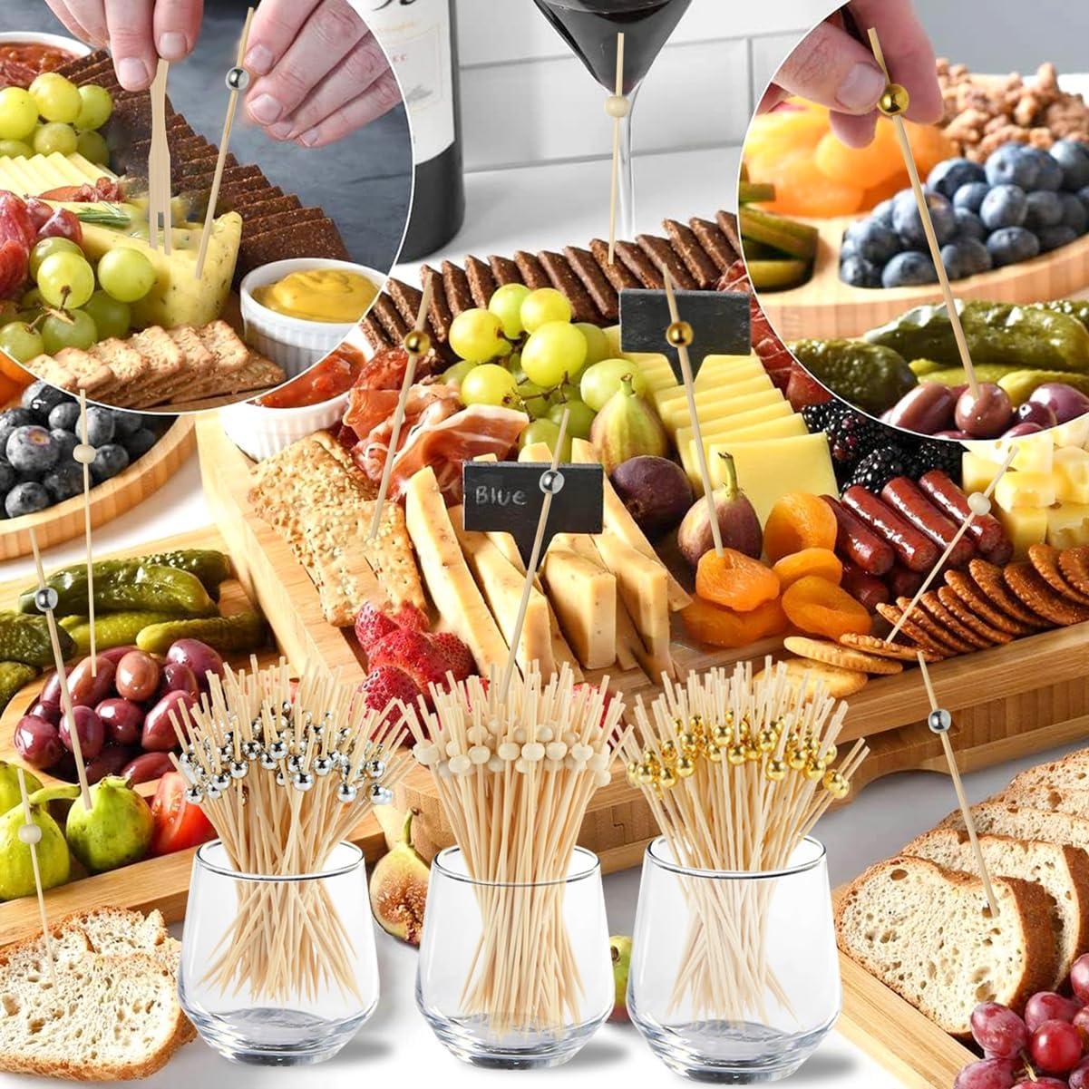 300 Palillos de Cóctel de Bambú para Aperitivos Bxbdcha