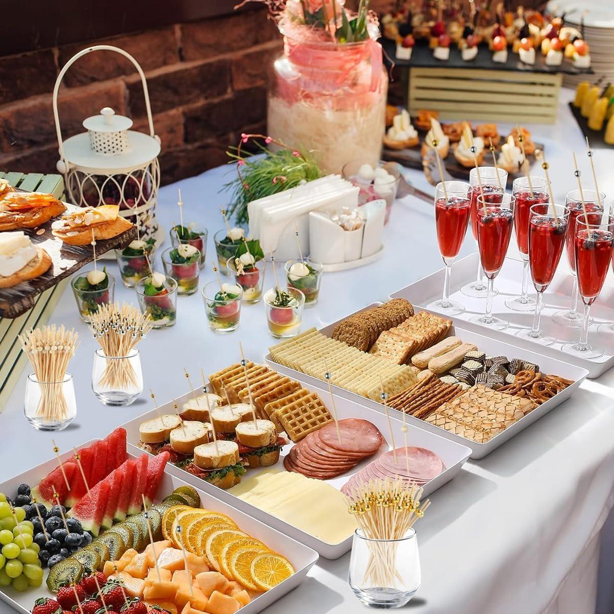 300 Palillos de Cóctel de Bambú para Aperitivos Bxbdcha