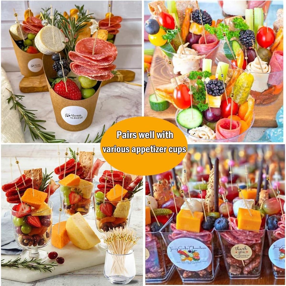 300 Palillos de Cóctel de Bambú para Aperitivos Bxbdcha