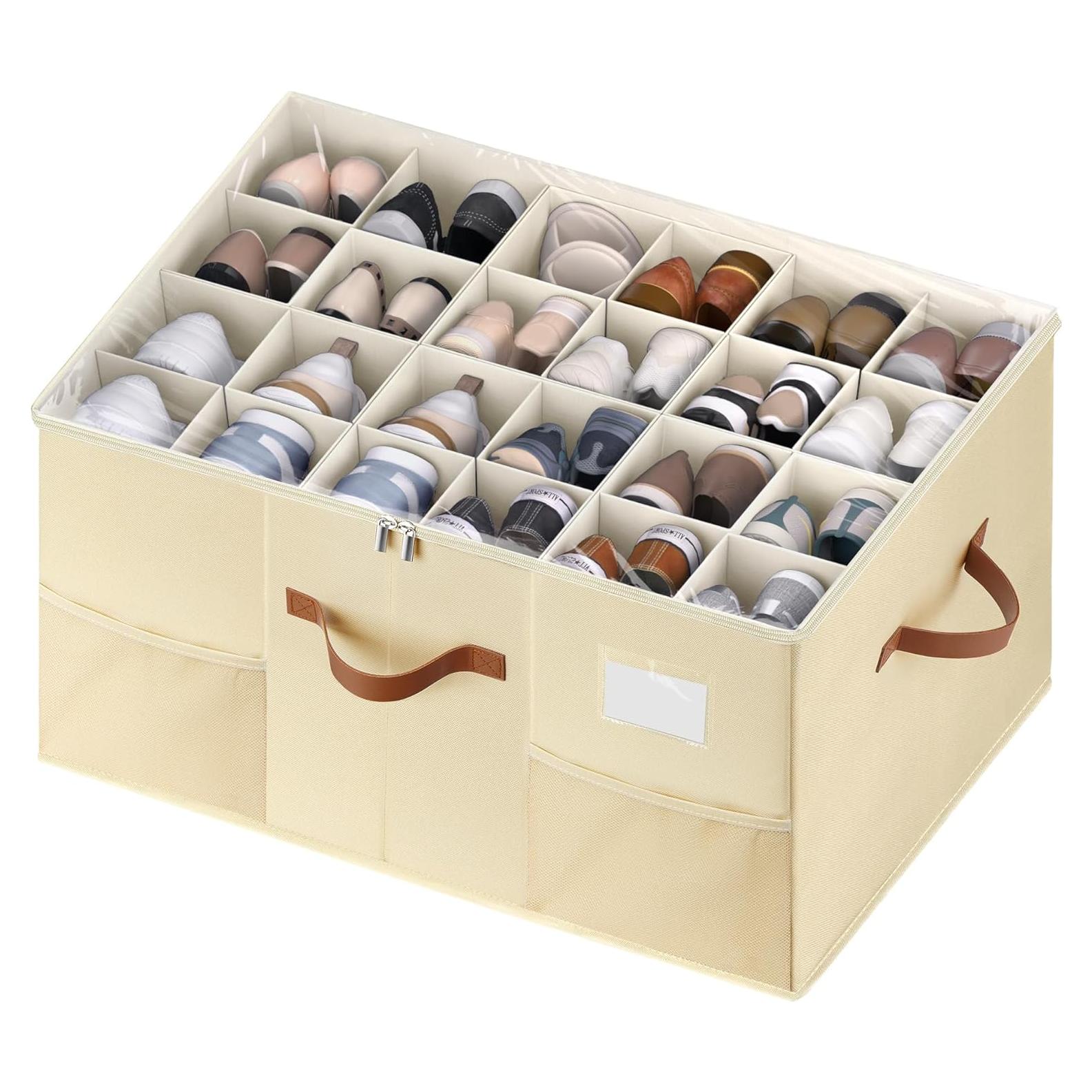 Organizador de Zapatos MSTONAL Beige 24 Compartimentos 64.8x43.2x32cm