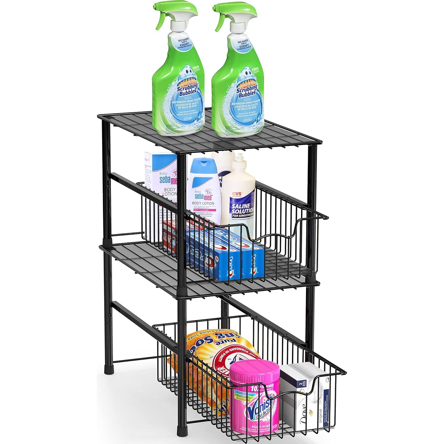 Organizador de Cajones Deslizantes Simple Houseware Negro
