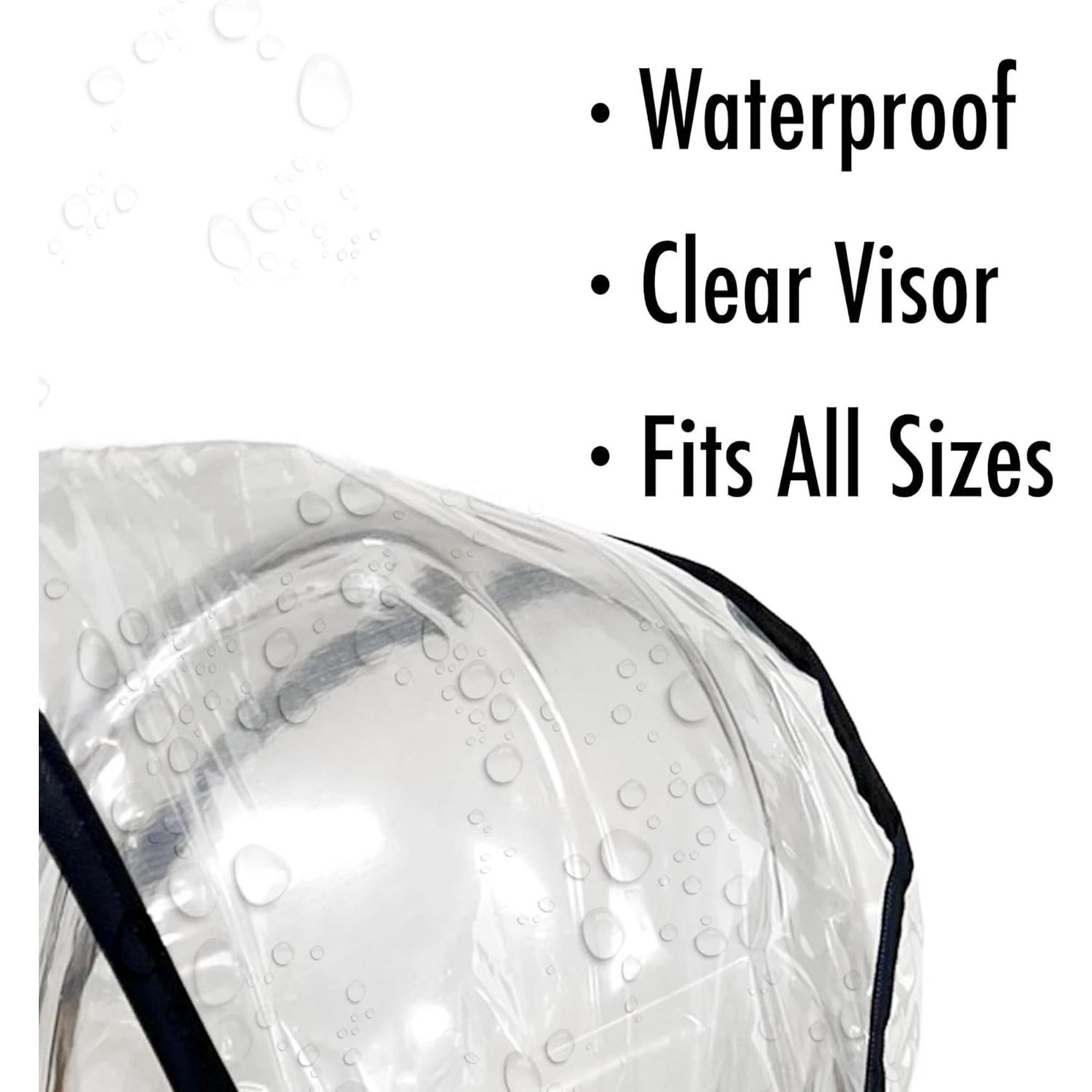 Bonete de Lluvia Donna para Mujeres con Visera Transparente