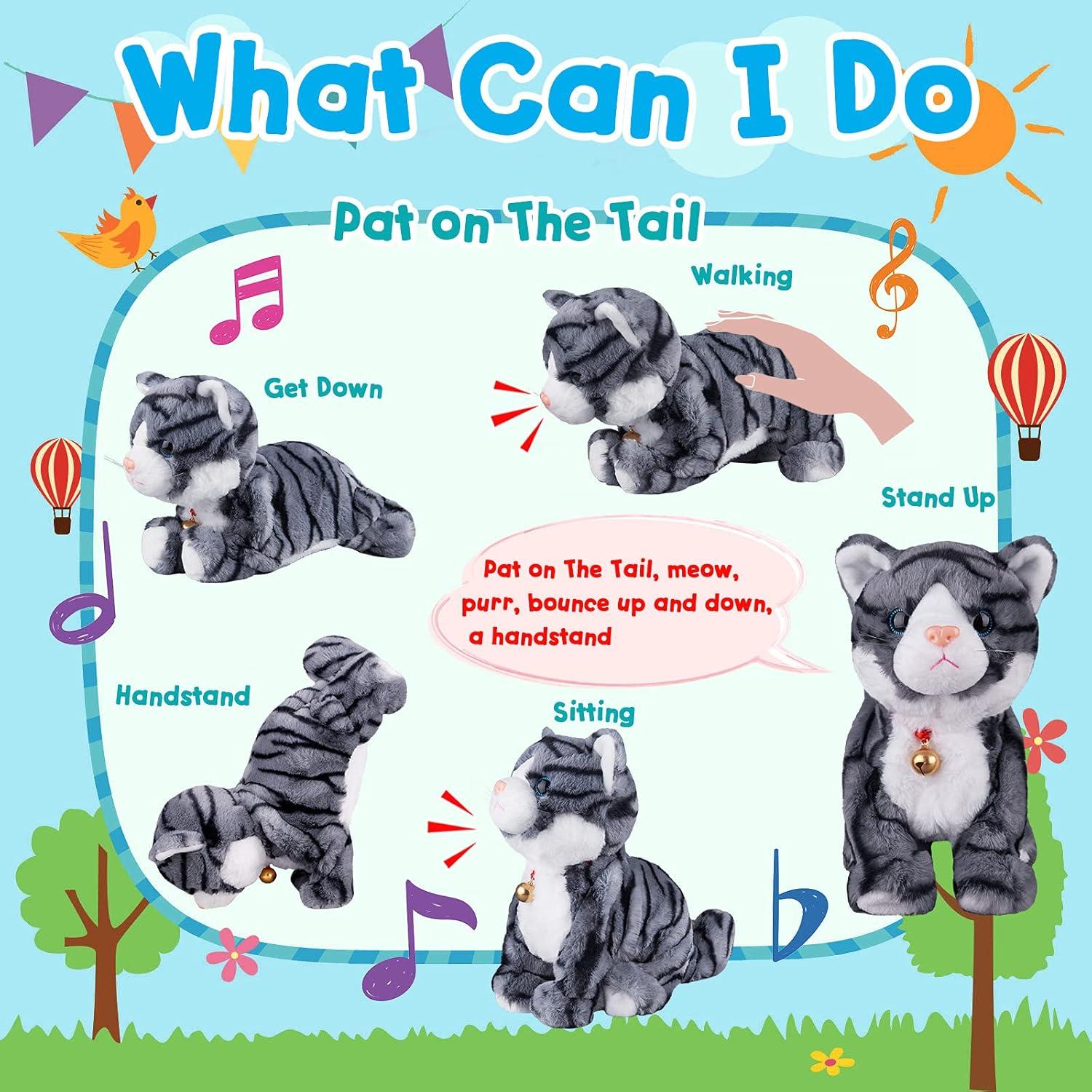 Gato Robótico Interactivo WANGLINAJIN Gris 30 cm