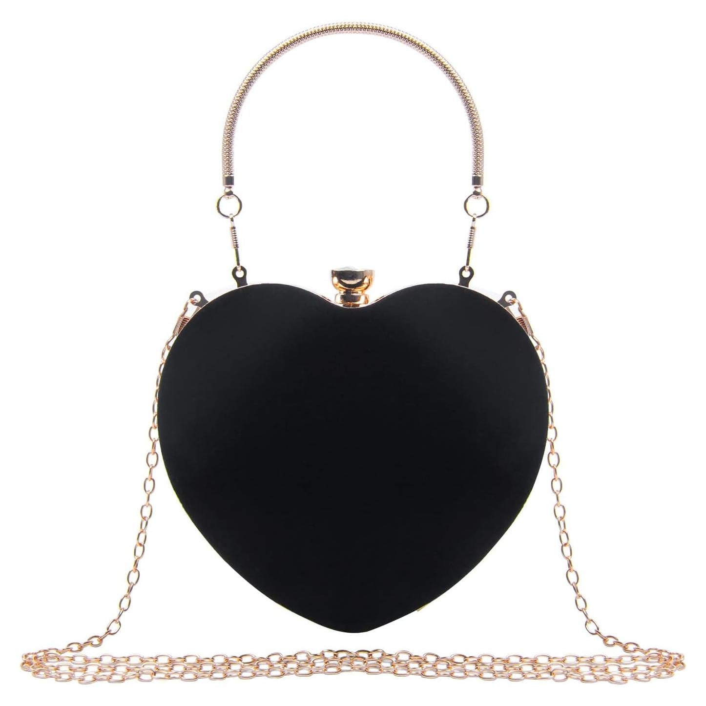 Bolso Clutch de Corazón LUI SUI para Mujeres - Rojo/Negro/Púrpura/Azul