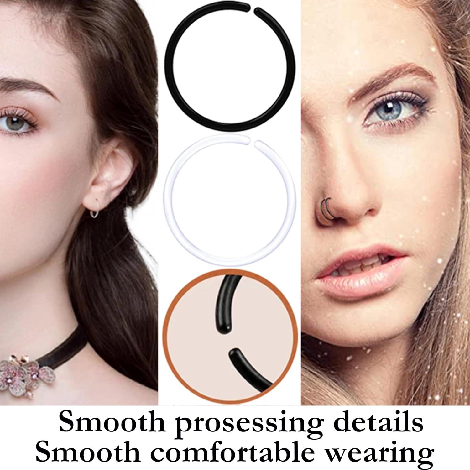 Retenedores de Oreja y Aros Nasales Hipoalergénicos 20 Gauge