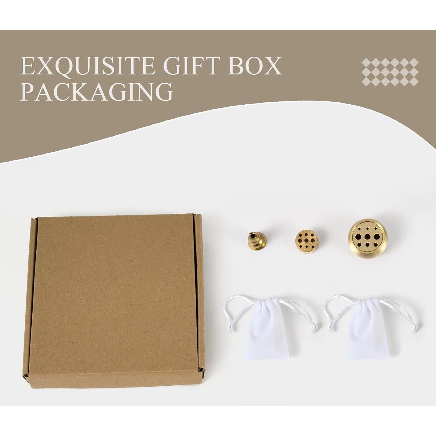 Soporte de Incienso 2 en 1 SUJIAMEI Latón 3 Piezas