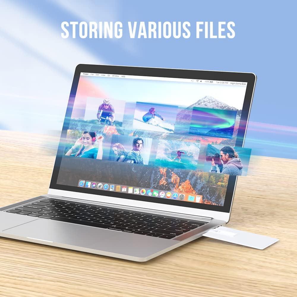 KEXIN Paquete de 20 Unidades USB 2GB Tarjeta de Crédito Blanca