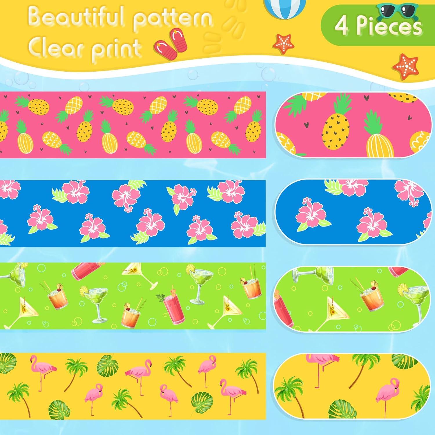 Boao 4 Pcs Bandas Elásticas para Toallas de Sillas de Playa 40x5 cm