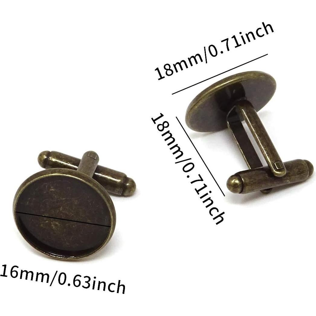 Botones de Manga Francés Honbay 10 Piezas Latón 16mm