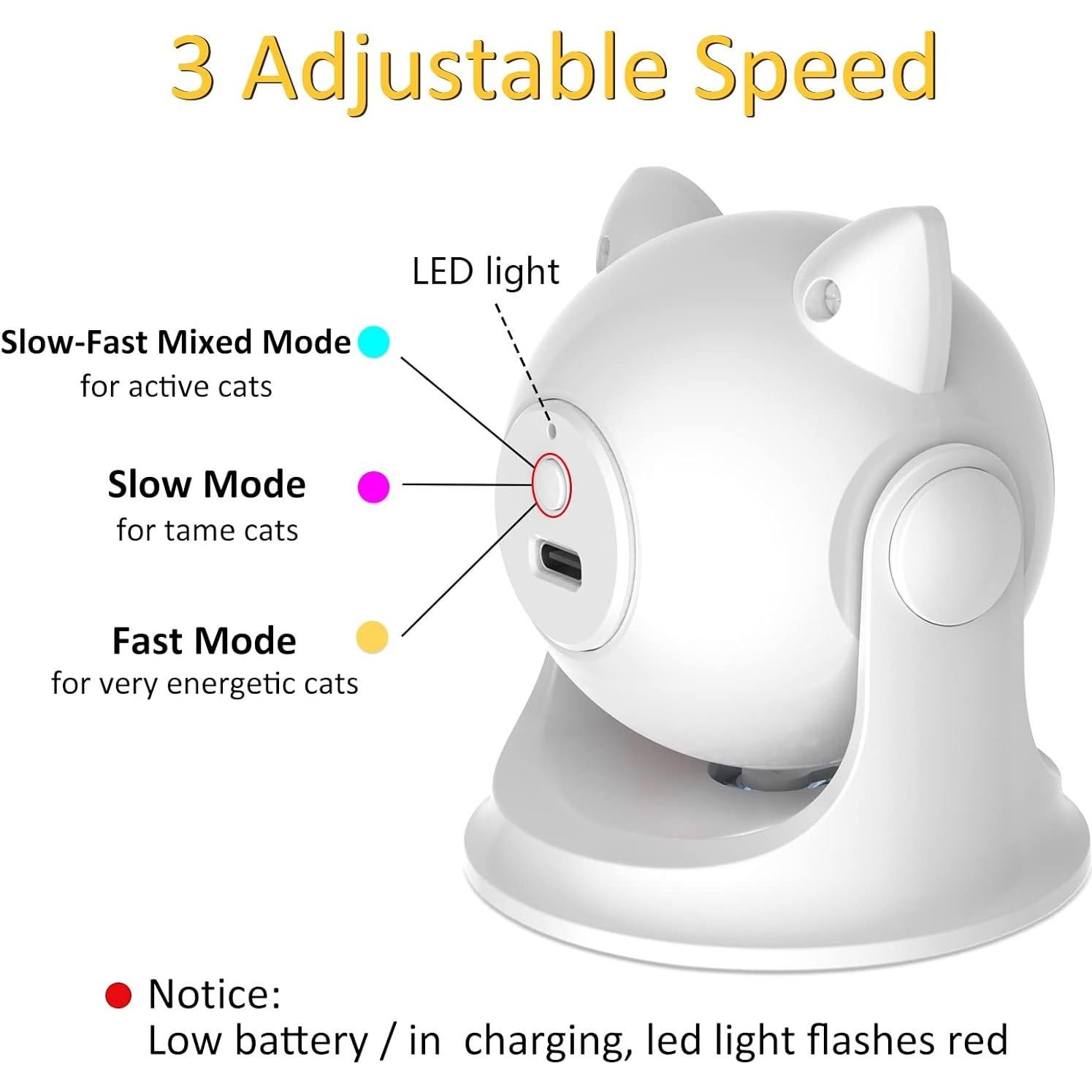 Juguete láser automático para gatos umosis P32 blanco
