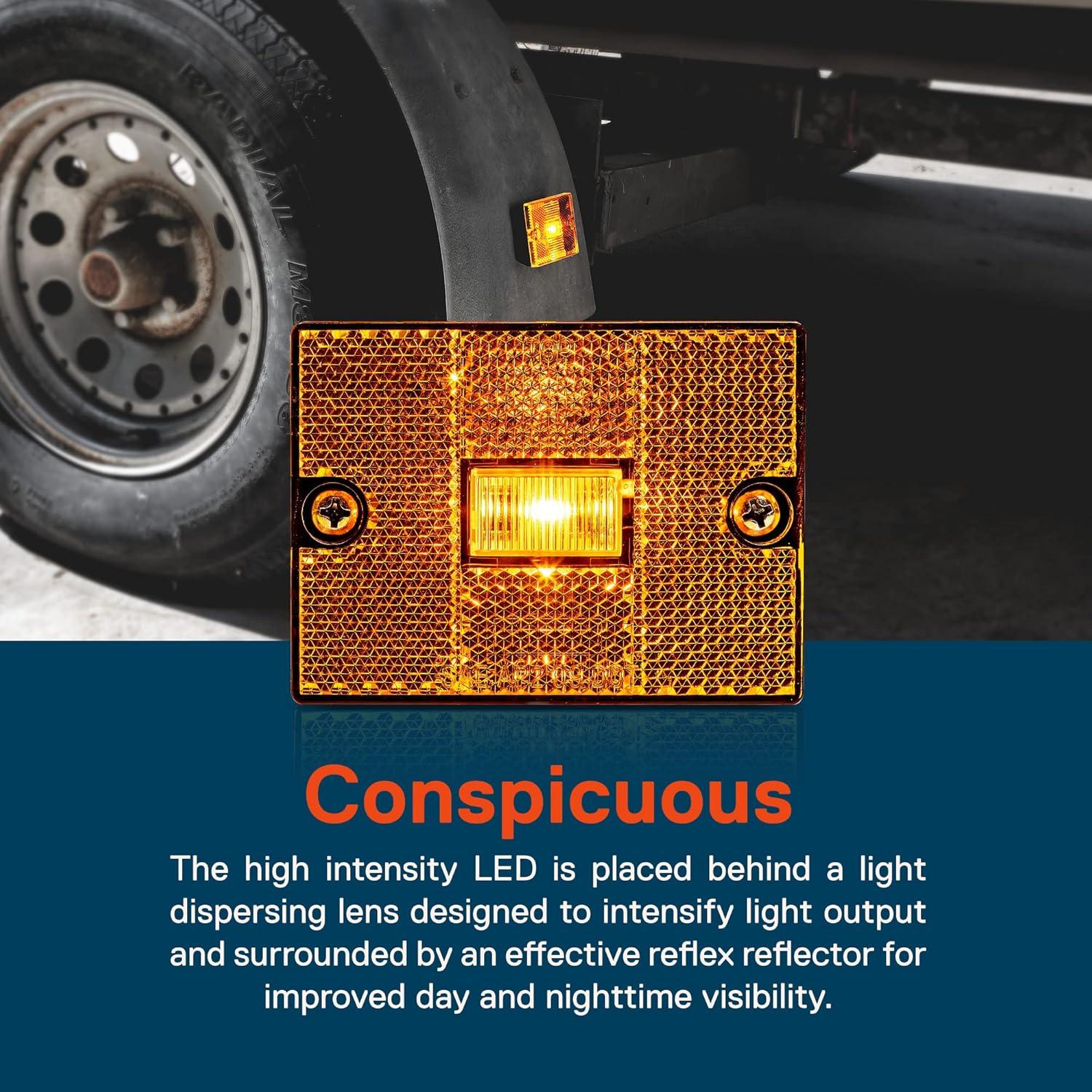 Luz de Marcador Lateral LED Ámbar ONLINE LED STORE IP67 para Remolques