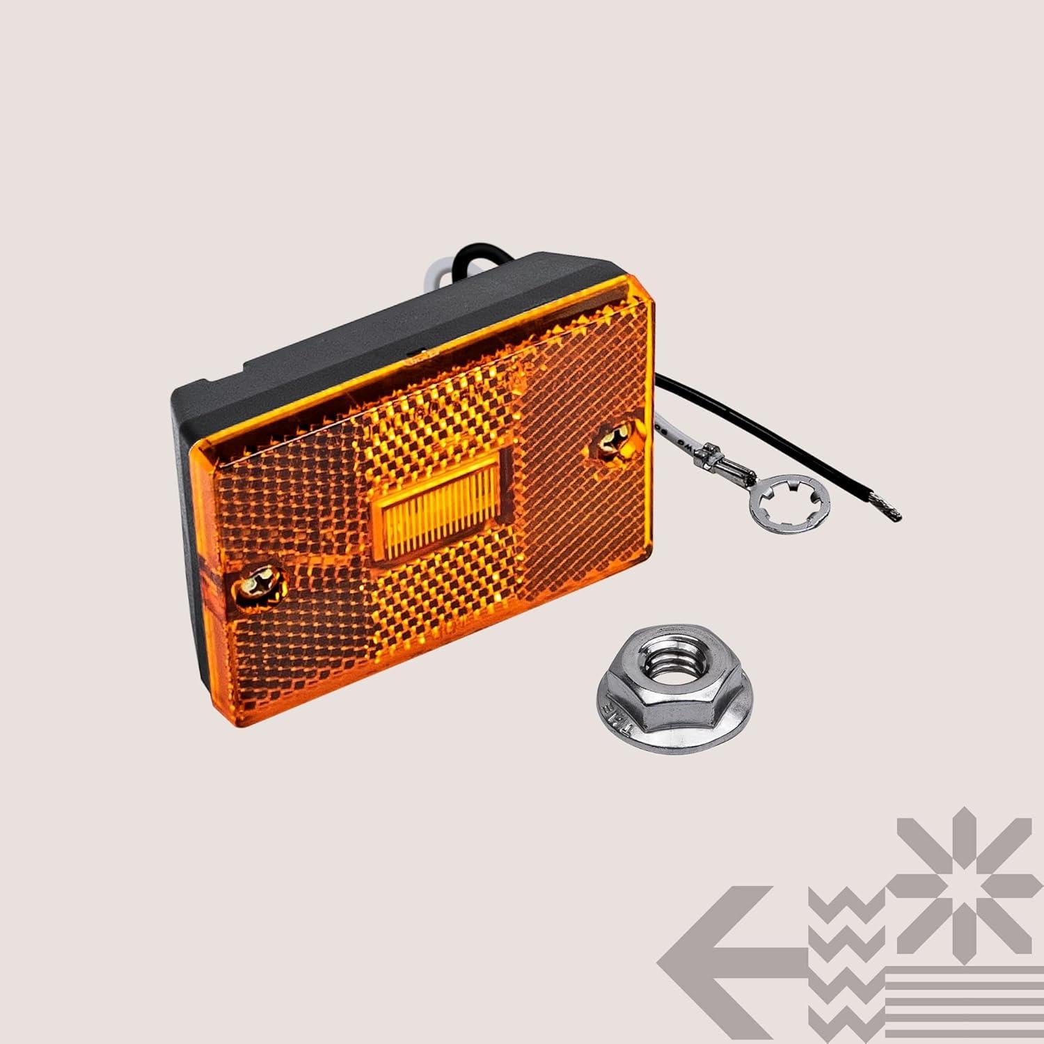 Luz de Marcador Lateral LED Ámbar ONLINE LED STORE IP67 para Remolques