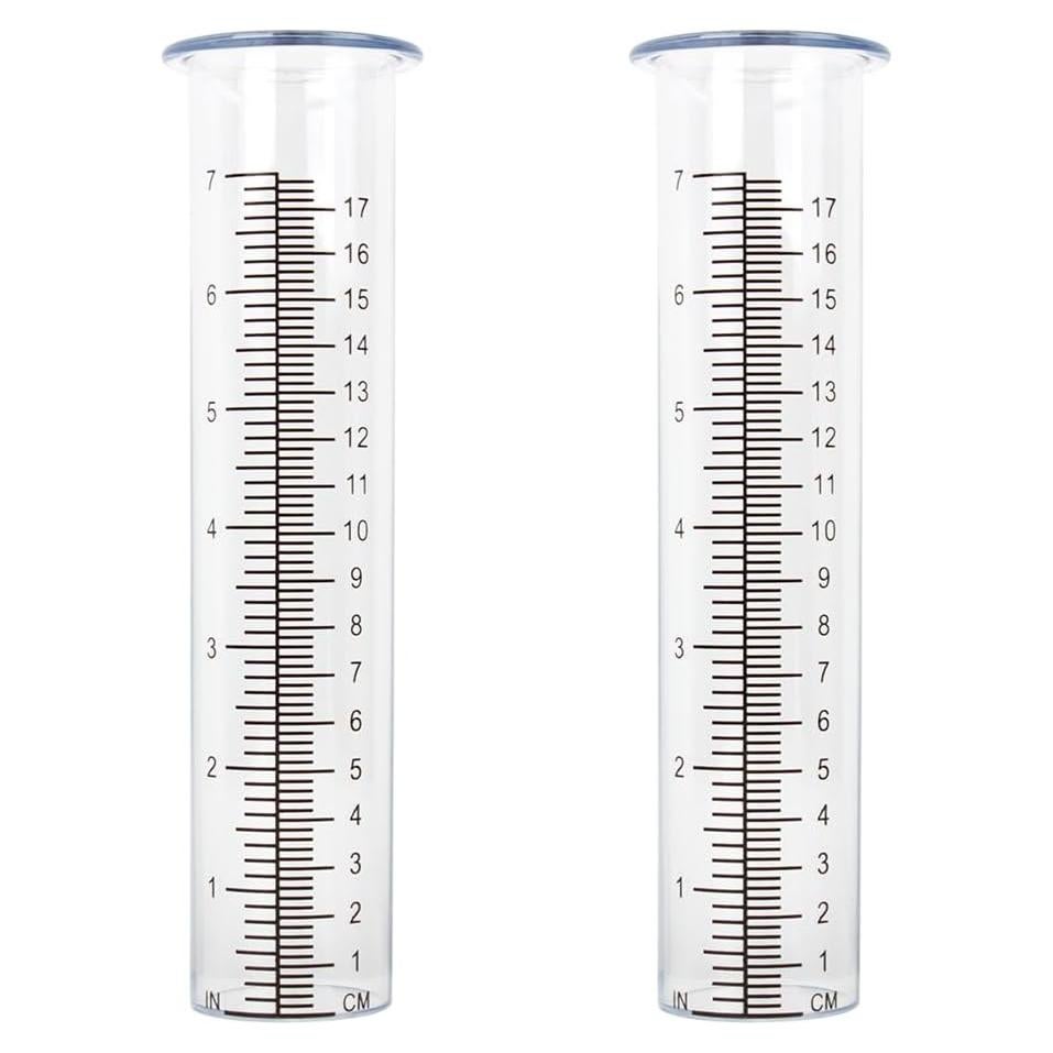 Paquete de 2 Tubos de Reemplazo para Medidor de Lluvia VEWOGIFT 17.78 cm