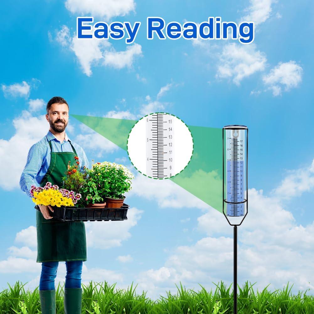 Paquete de 2 Tubos de Reemplazo para Medidor de Lluvia VEWOGIFT 17.78 cm