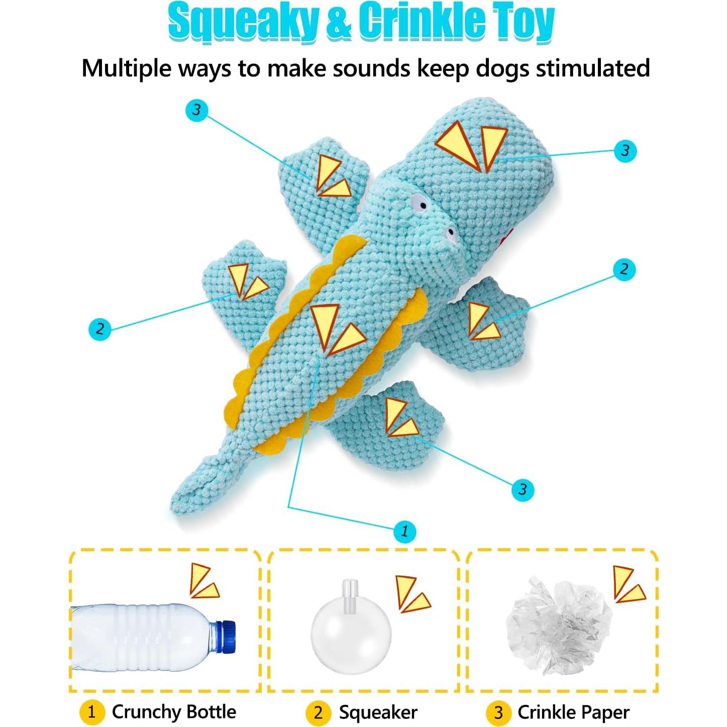 Juguete Interactivo para Perros SCHITEC Cocodrilo 2 Piezas