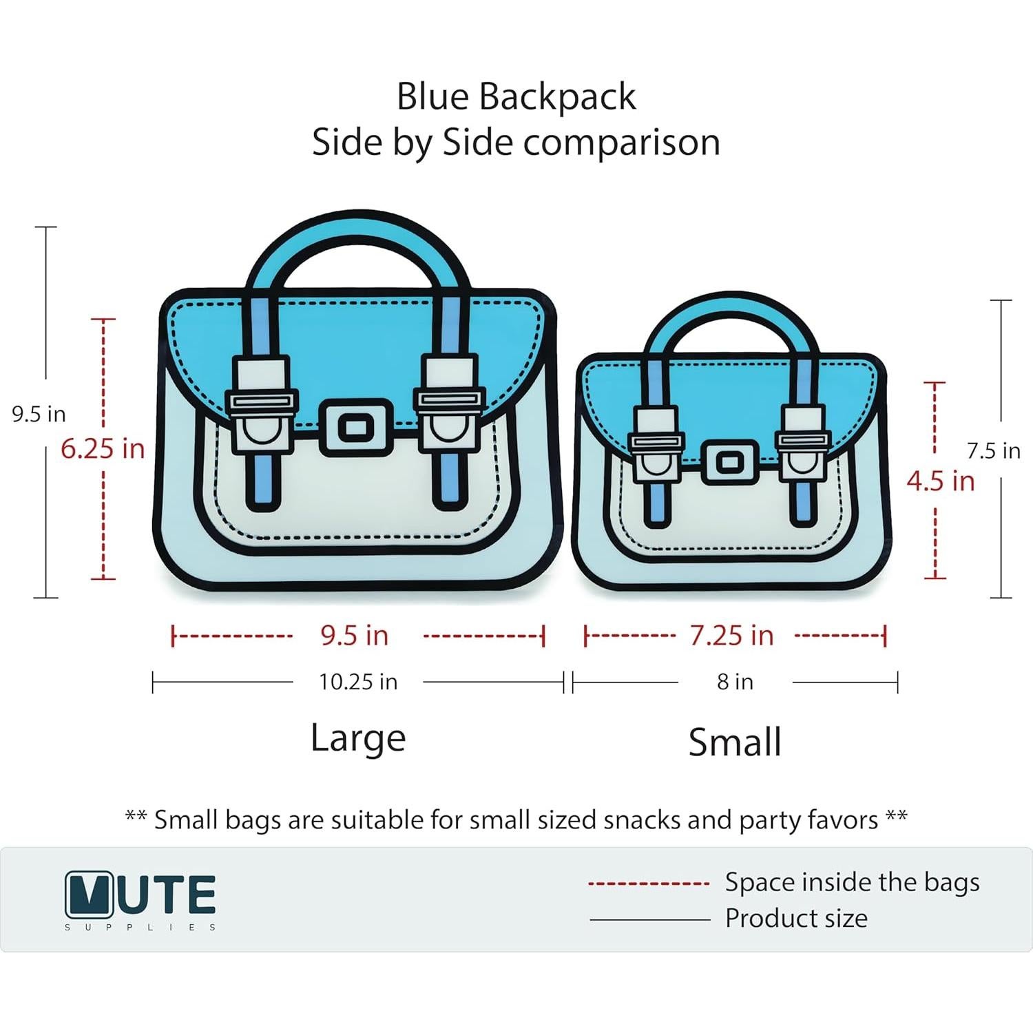 Paquete de 20 bolsas de sorpresas Mute Supplies - Azul Grande
