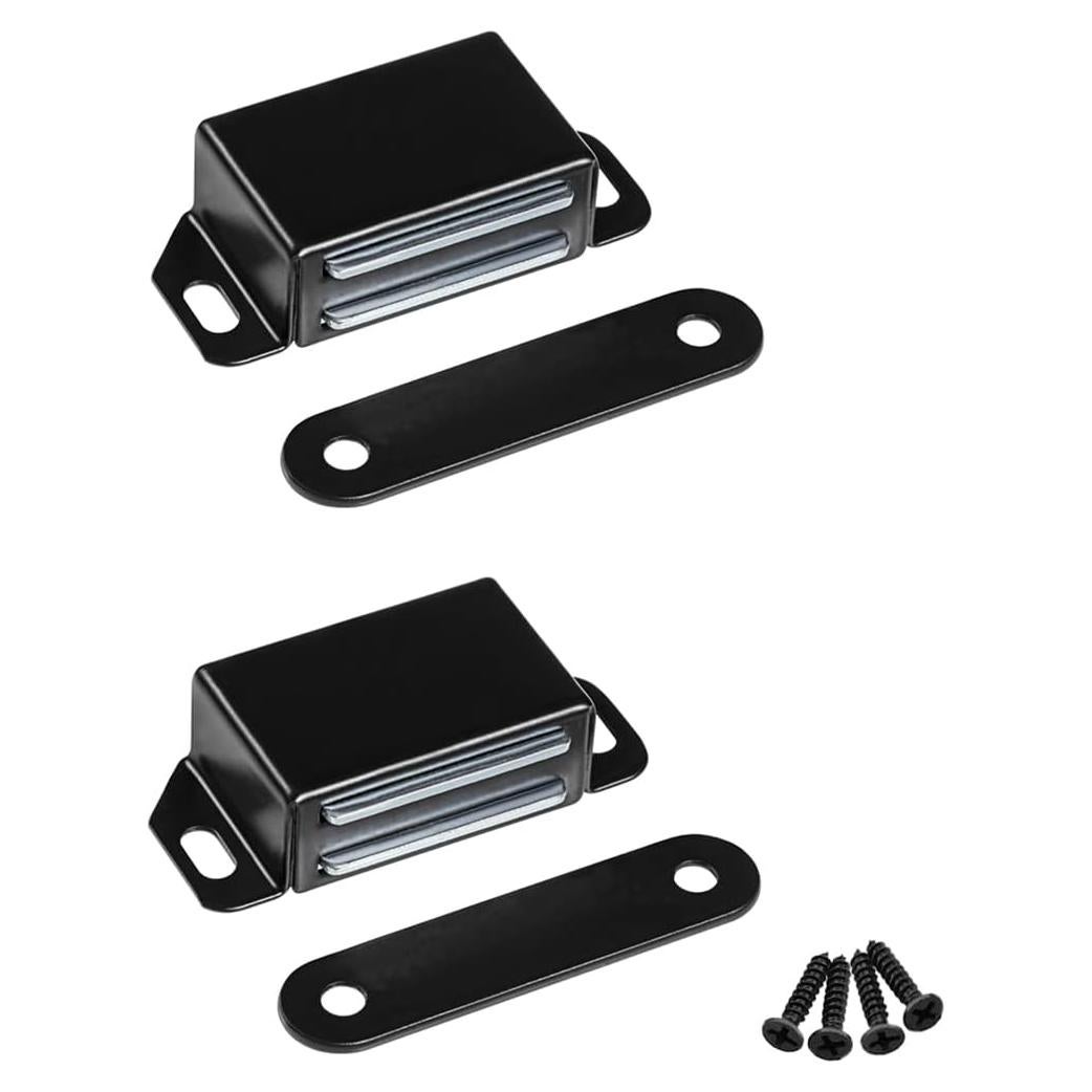 Cierre de puerta magnético WOOCH 30 lb acero inoxidable negro 2 pz