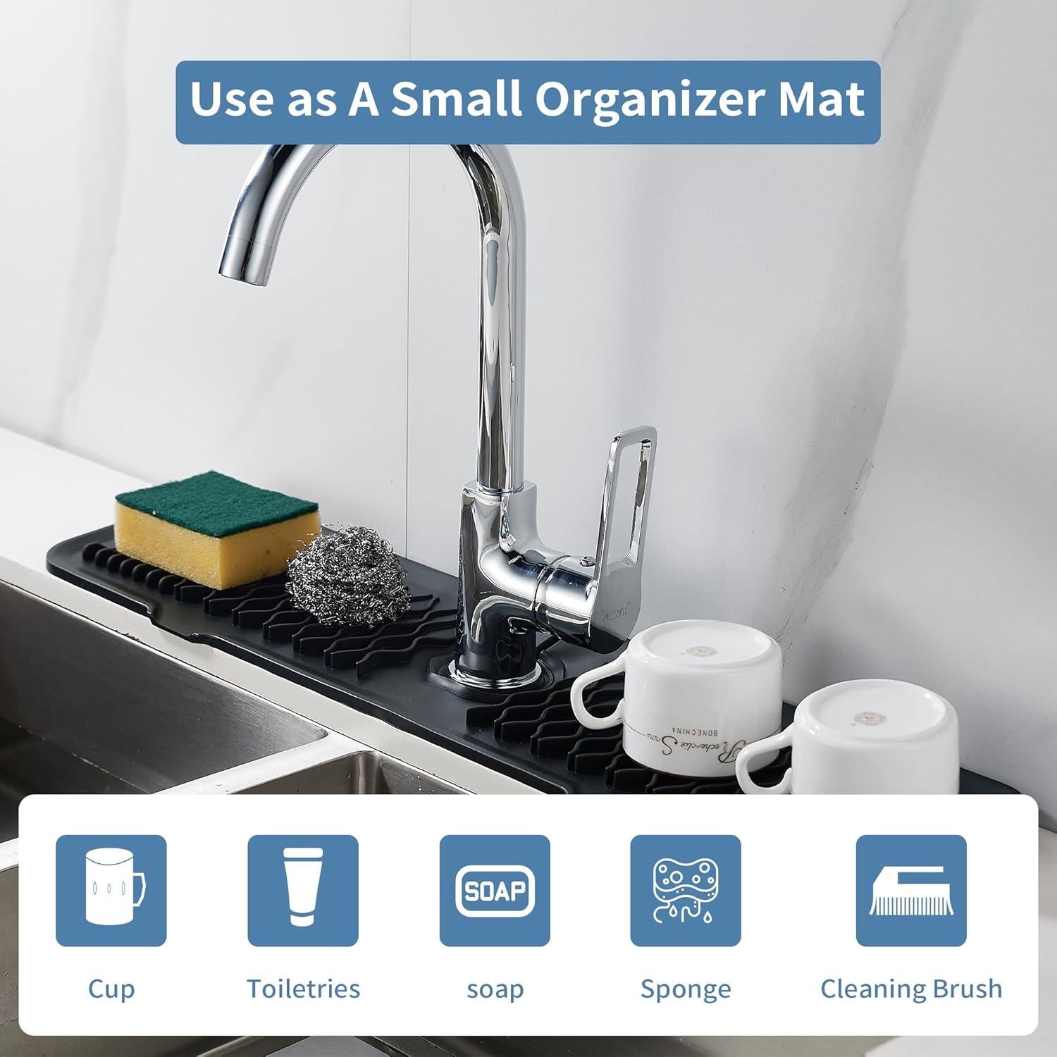 Protector de Salpicaduras de Silicona Chiczam 61cm Negro