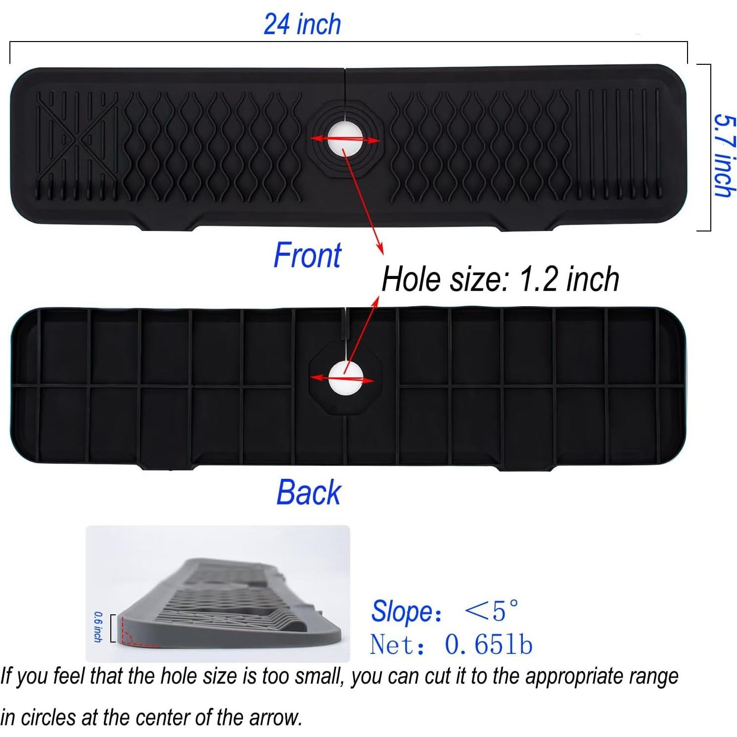 Protector de Salpicaduras de Silicona Chiczam 61cm Negro