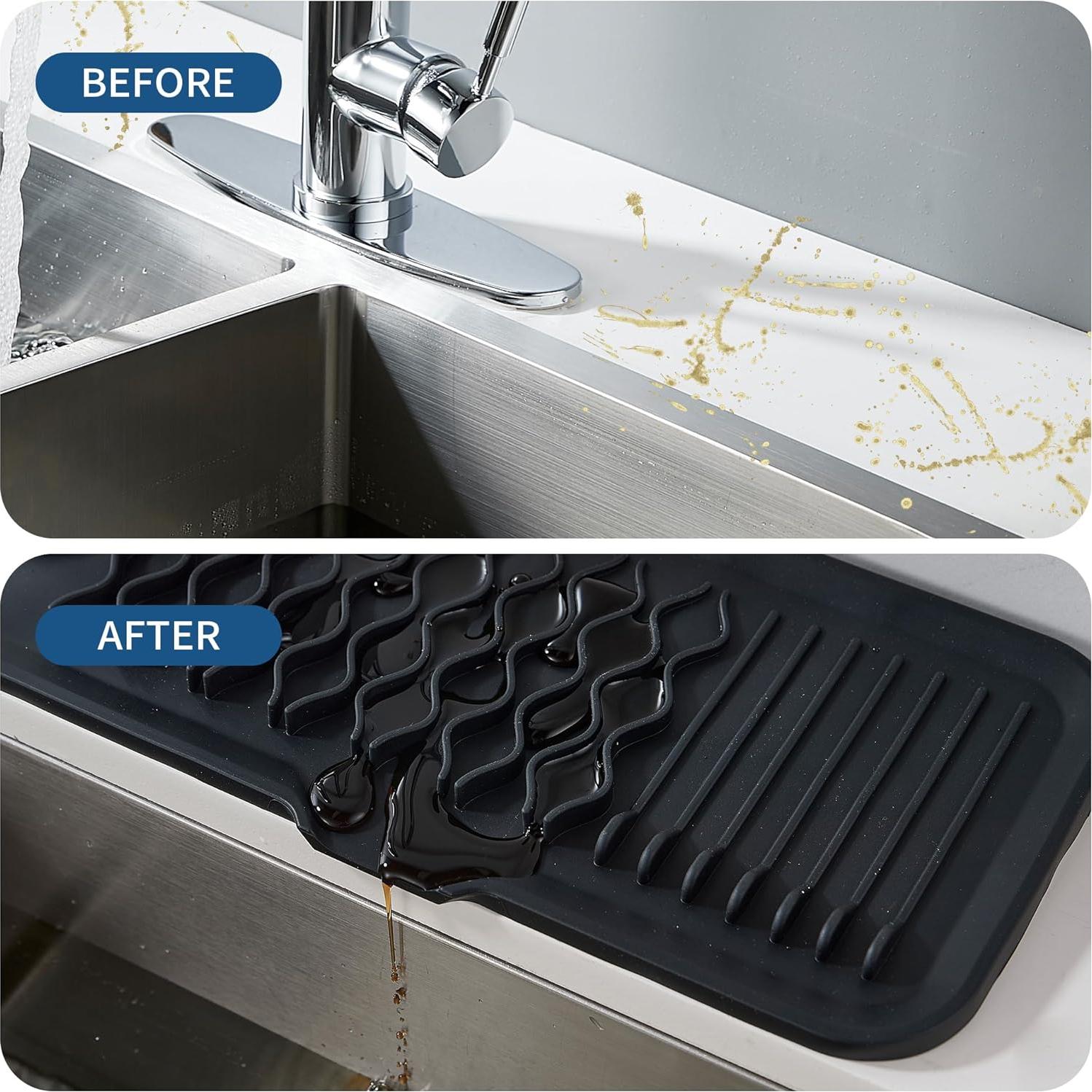 Protector de Salpicaduras de Silicona Chiczam 61cm Negro