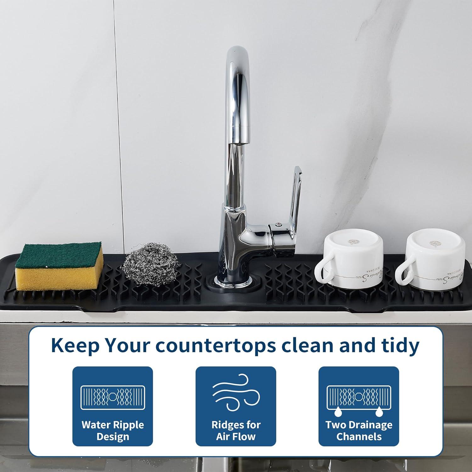 Protector de Salpicaduras de Silicona Chiczam 61cm Negro