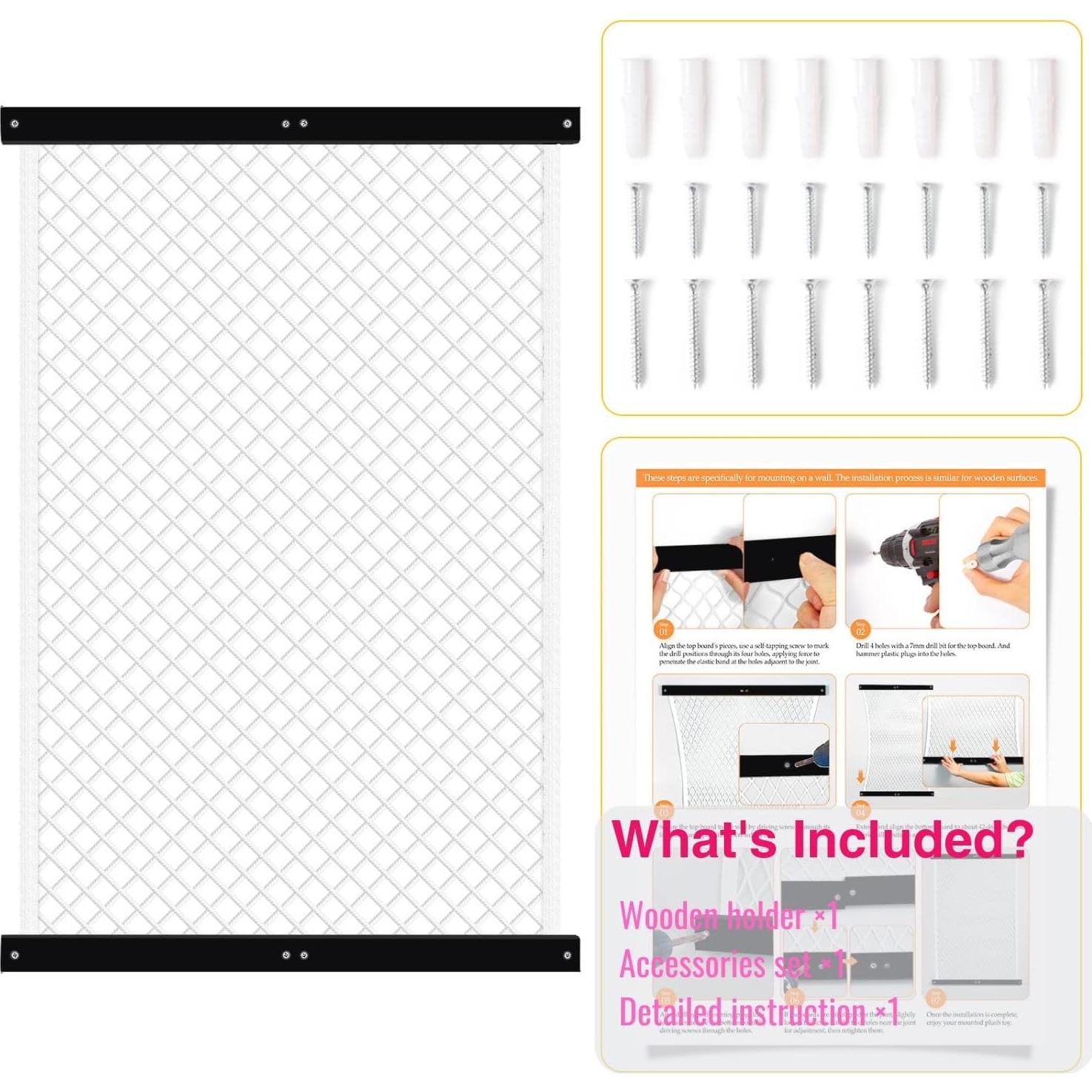 Hamaca Organizador de Animales de Peluche VOMELON - 124x66cm